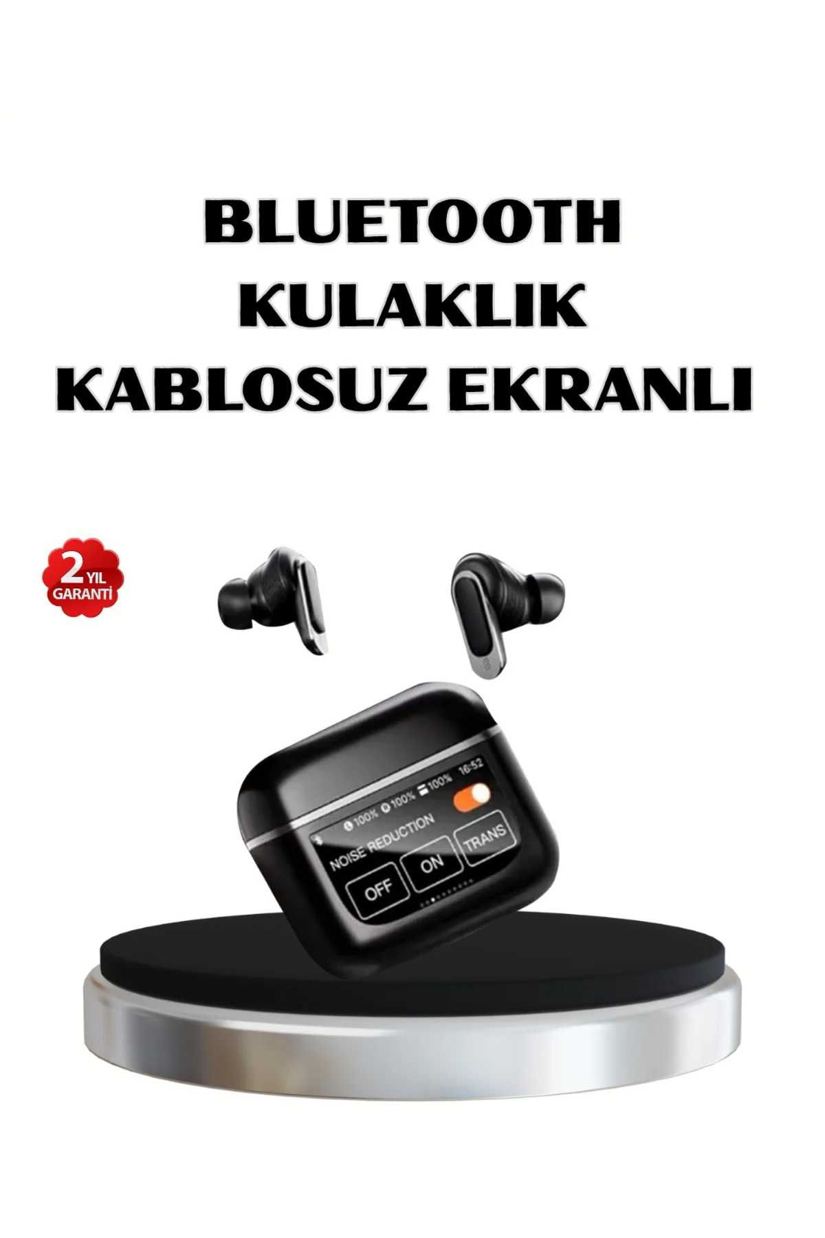 Anc Teknolojili Kablosuz Bluetooth Kulaklık – Dokunmatik Dijital Göstergeli Yüksek Ses Kalitesi