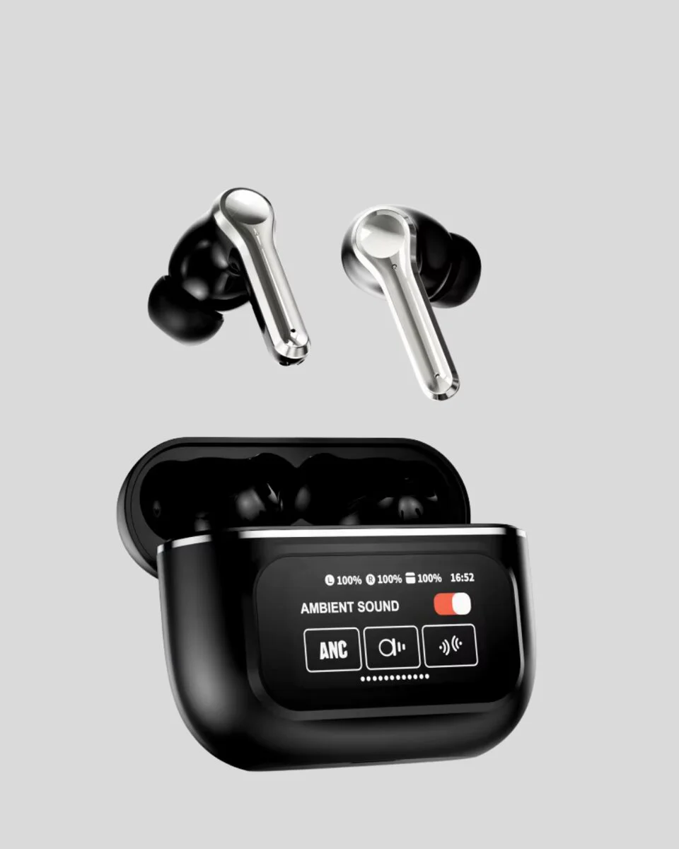 ANC Teknolojili Kablosuz Bluetooth Kulaklık – Dokunmatik Dijital Göstergeli Yüksek Ses Kalitesi