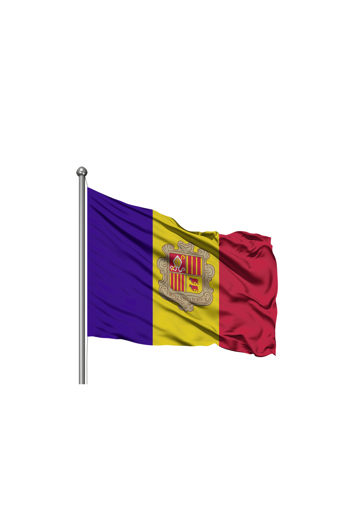 Andorra Devleti Bayrağı - Premium Raşel Kumaş 600x900cm