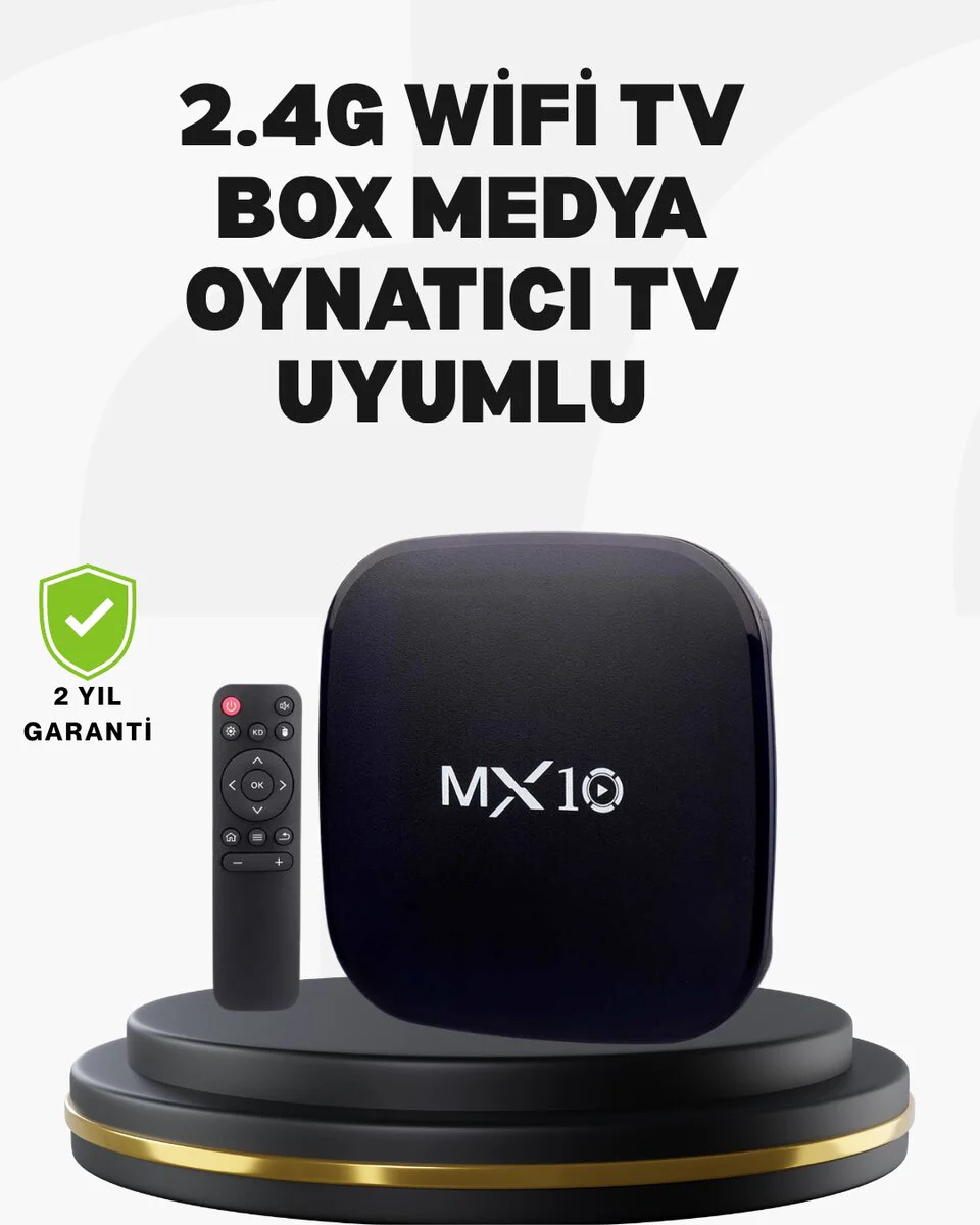 Android 4K Akıllı Medya Oynatıcı - 4 Çekirdekli İşlemci, Dolby Digital, Wi‑Fi ve Ekran Yansıtma