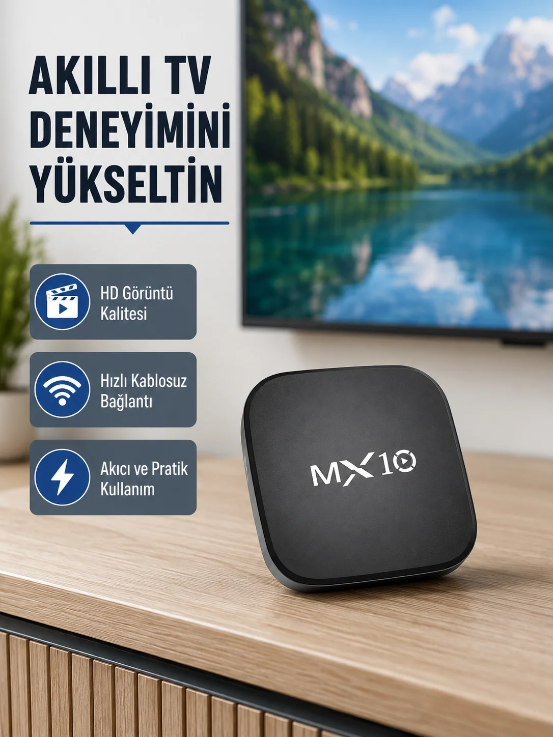 Android 4K TV Box – Wi-Fi, Bluetooth, Dolby Ses, 60 FPS Ultra HD