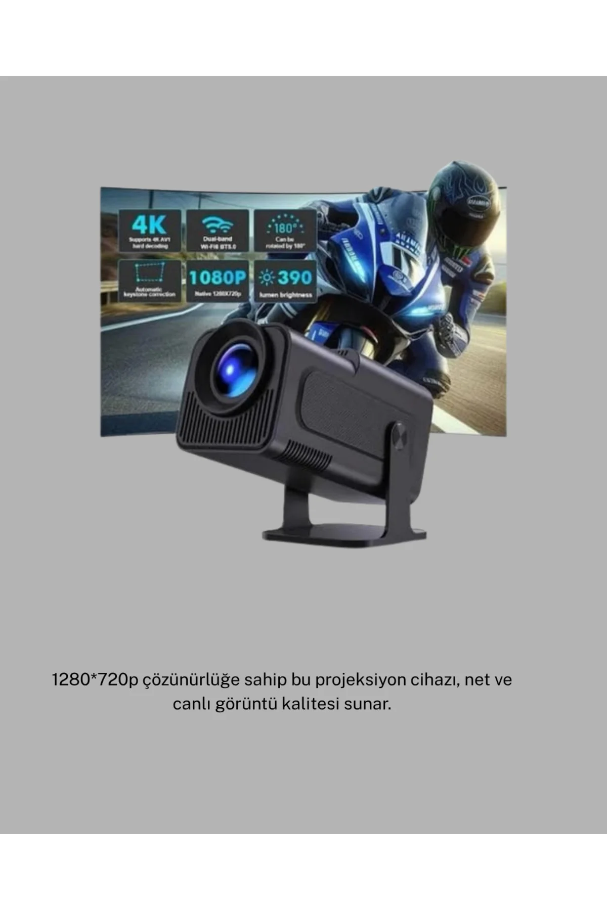 Android Projeksiyon Game Box – 1280x720p HD Çözünürlük, Bluetooth