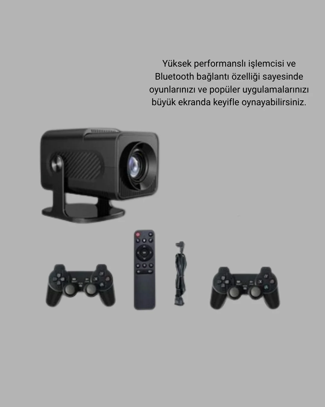 Android Projeksiyon Game Box – 1280x720p HD Çözünürlük, Bluetooth