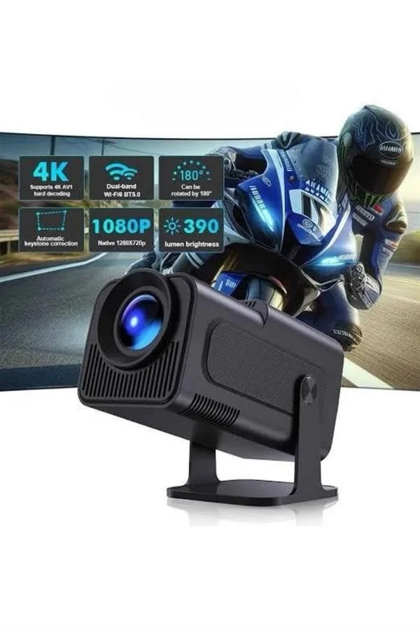 Android Projeksiyon Siyah Taşınabilir Sinema Projektörü 4k 1080p Ev Sineması Bluetooth Fiyatı, Yorumları ve Özellikleri