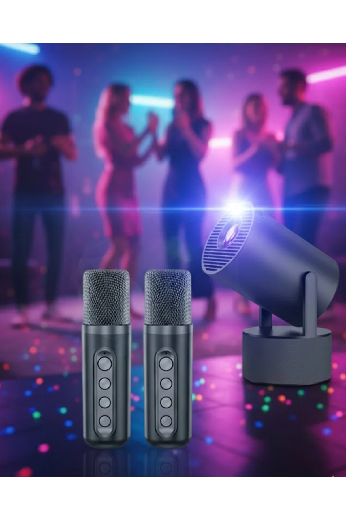 Android Sistemli Projeksiyon Kareoke Cihazı 180° Döner Başlıklı
