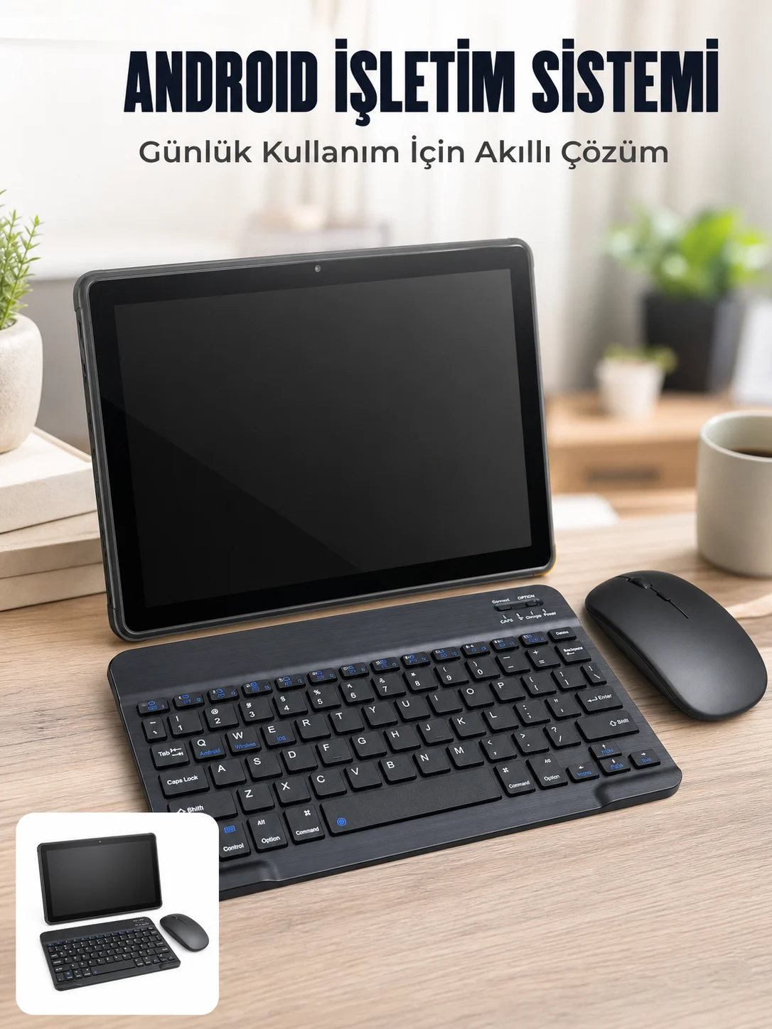 Android Tablet Bluetooth Klavye Mouse Seti SIM Kart Girişi Kablosuz Bağlantı ve Günlük Kullanıma Uygun Android Tablet Bluetooth Klavye Mouse Seti SIM Kart Girişi Kablosuz Bağlantı ve Günlük Kullanıma Uygun