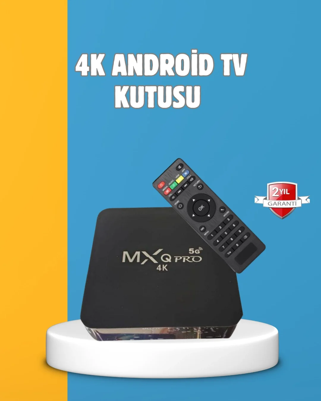 Android TV Box 4K – 2GB RAM 16GB ROM, Kablosuz Wi-Fi Medya Oynatıcı Fiyatı, Yorumları ve Özellikleri