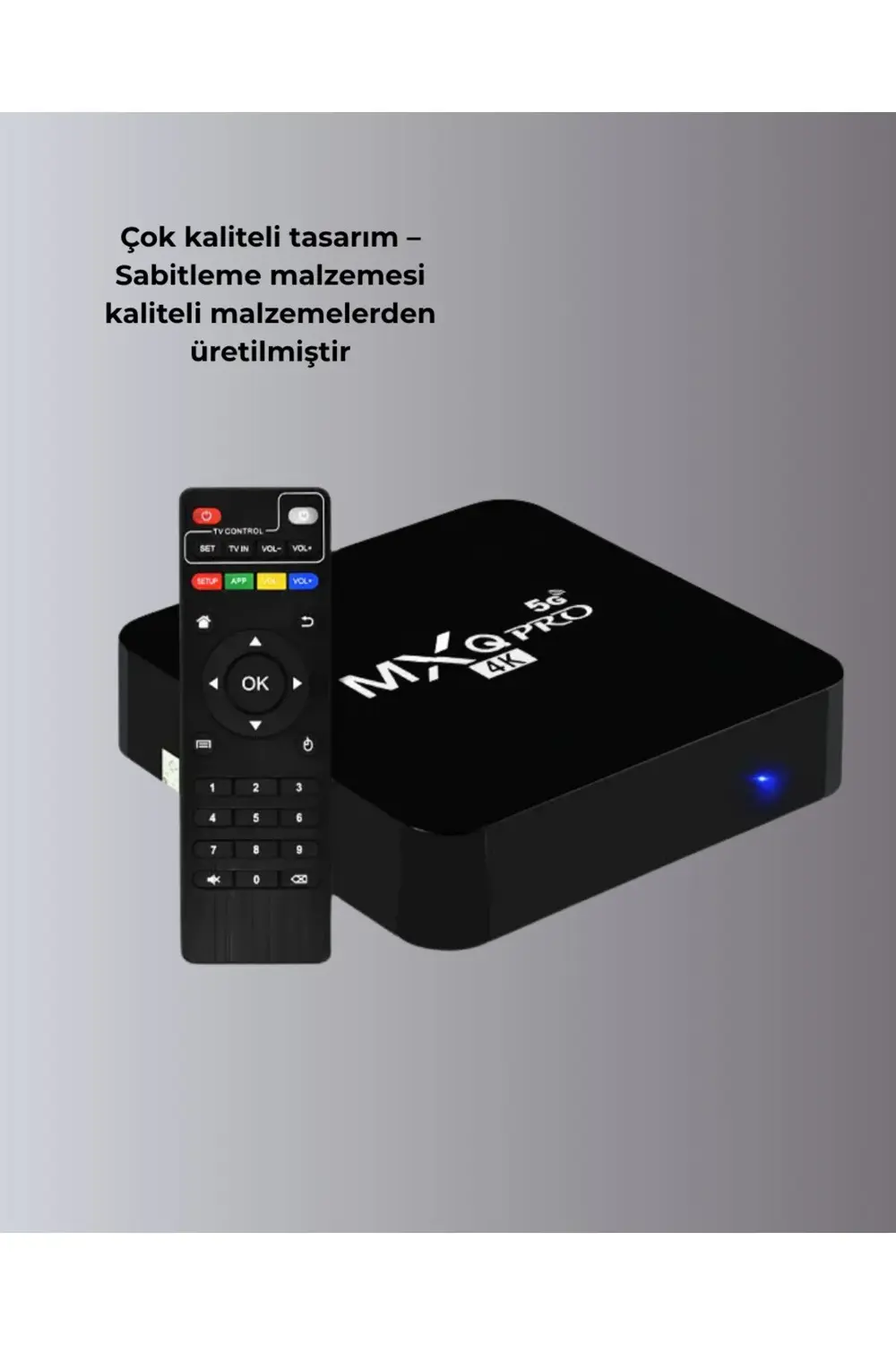 Android TV Box 4K – 2GB RAM 16GB ROM, Kablosuz Wi-Fi Medya Oynatı