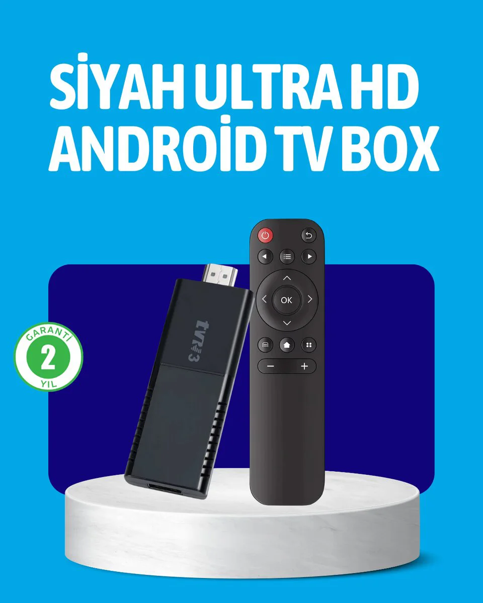 Android TV Stick 2GB RAM 16GB Depolama - 4K Ultra HD HDMI Media Çözümü