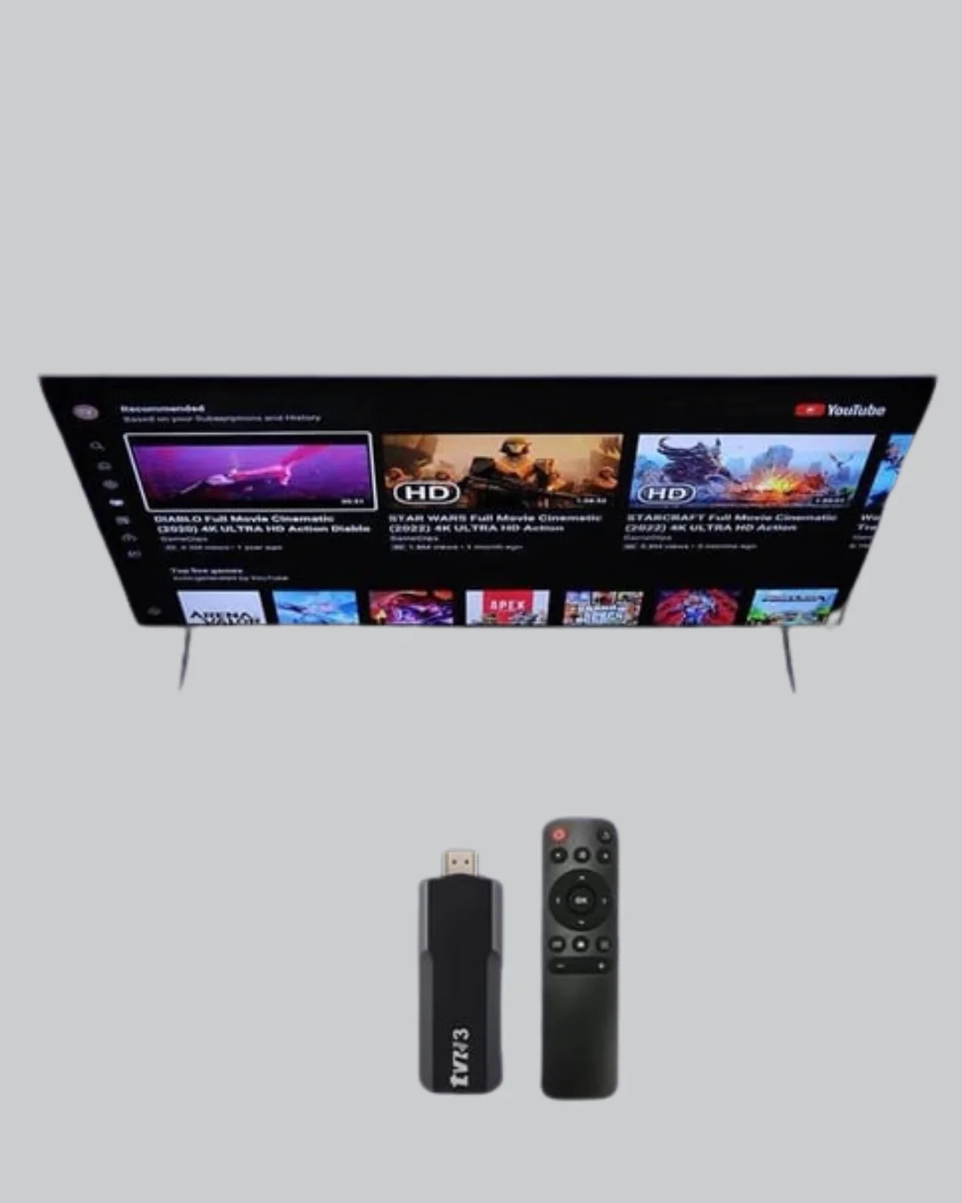 Android TV Stick 2GB RAM 16GB Depolama Kapasiteli