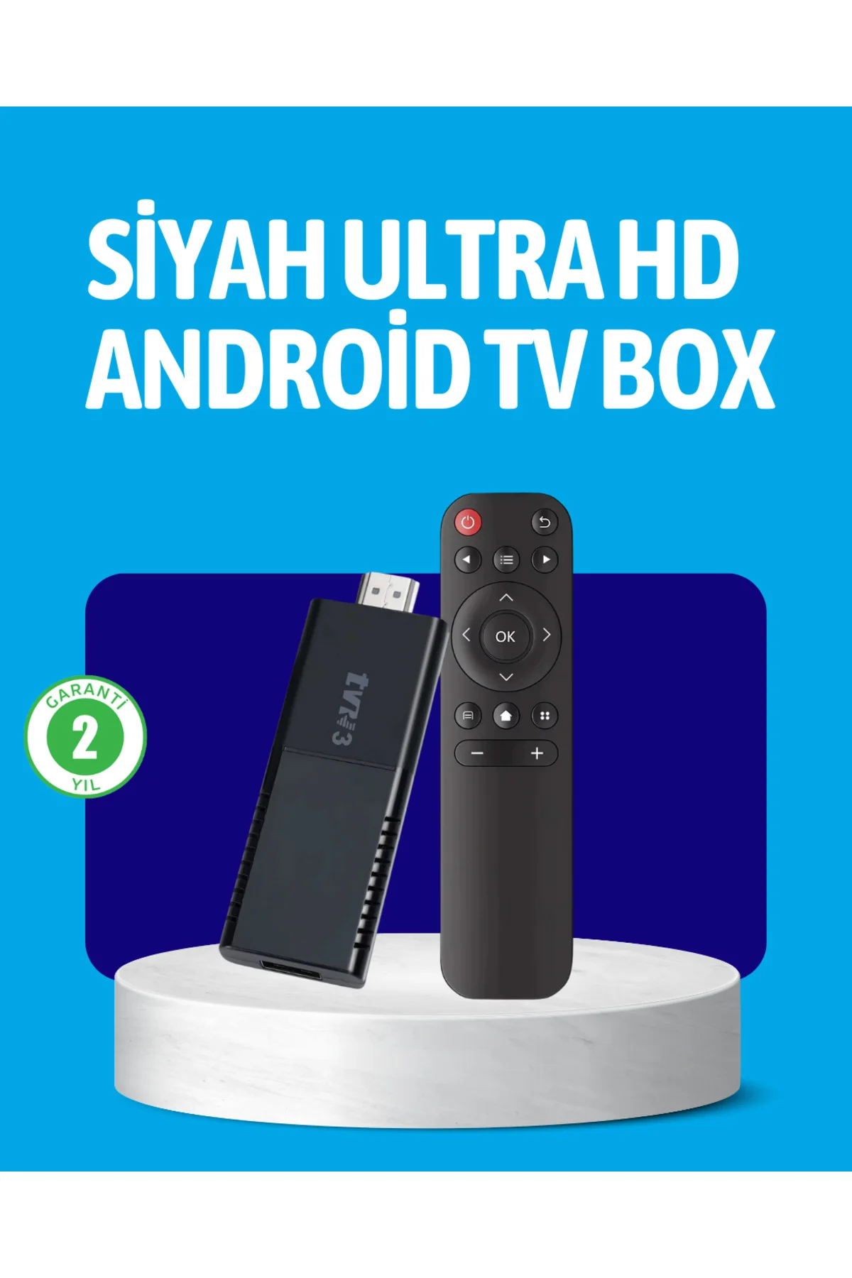 Android TV Stick 2GB RAM 16GB Depolama Kapasiteli