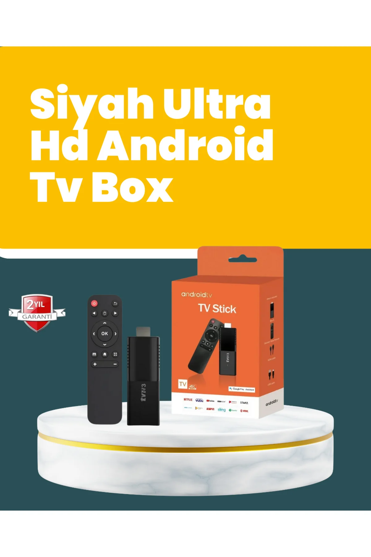 Android TV Stick WiFi ve Bluetooth Bağlantılı