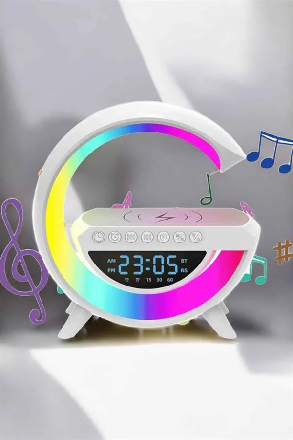 Android Uyumlu Akıllı Bluetooth Hoparlör Kablosuz Şarj Cihazı Sta