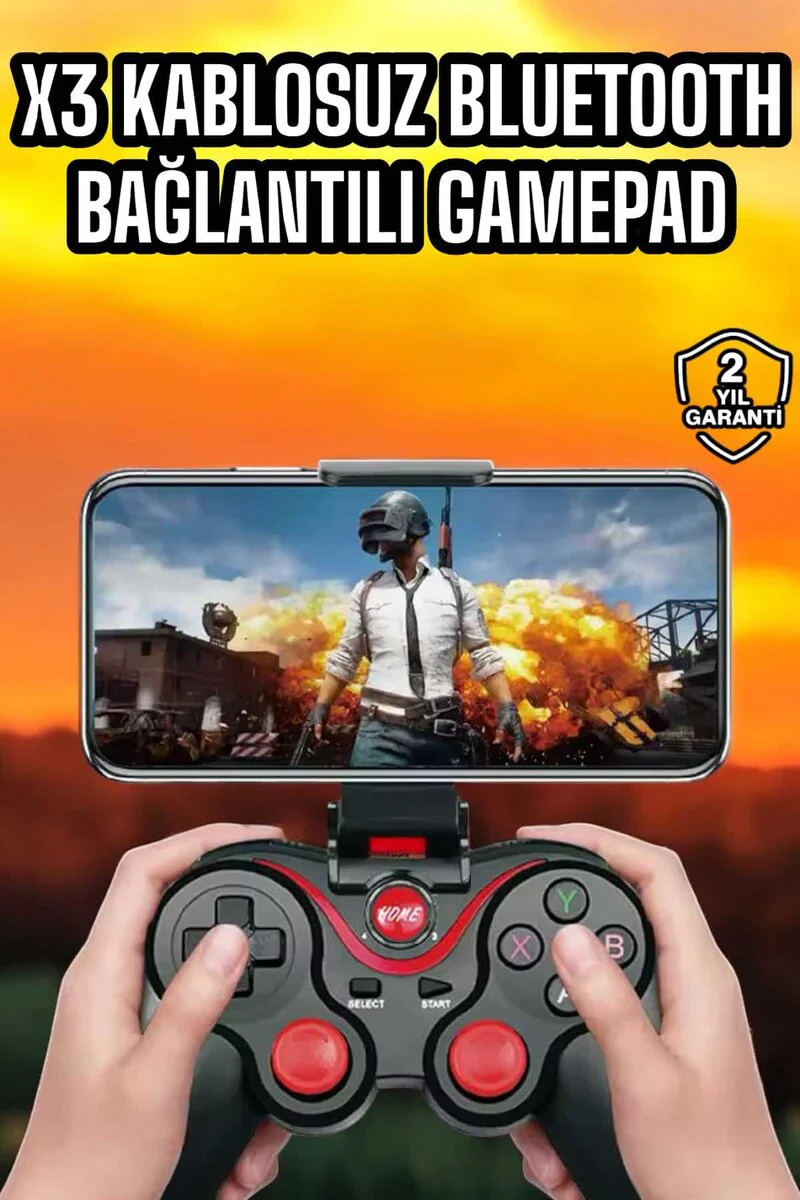 Android Uyumlu Gamepad X3 - Bluetooth Kablosuz Oyun Kolu