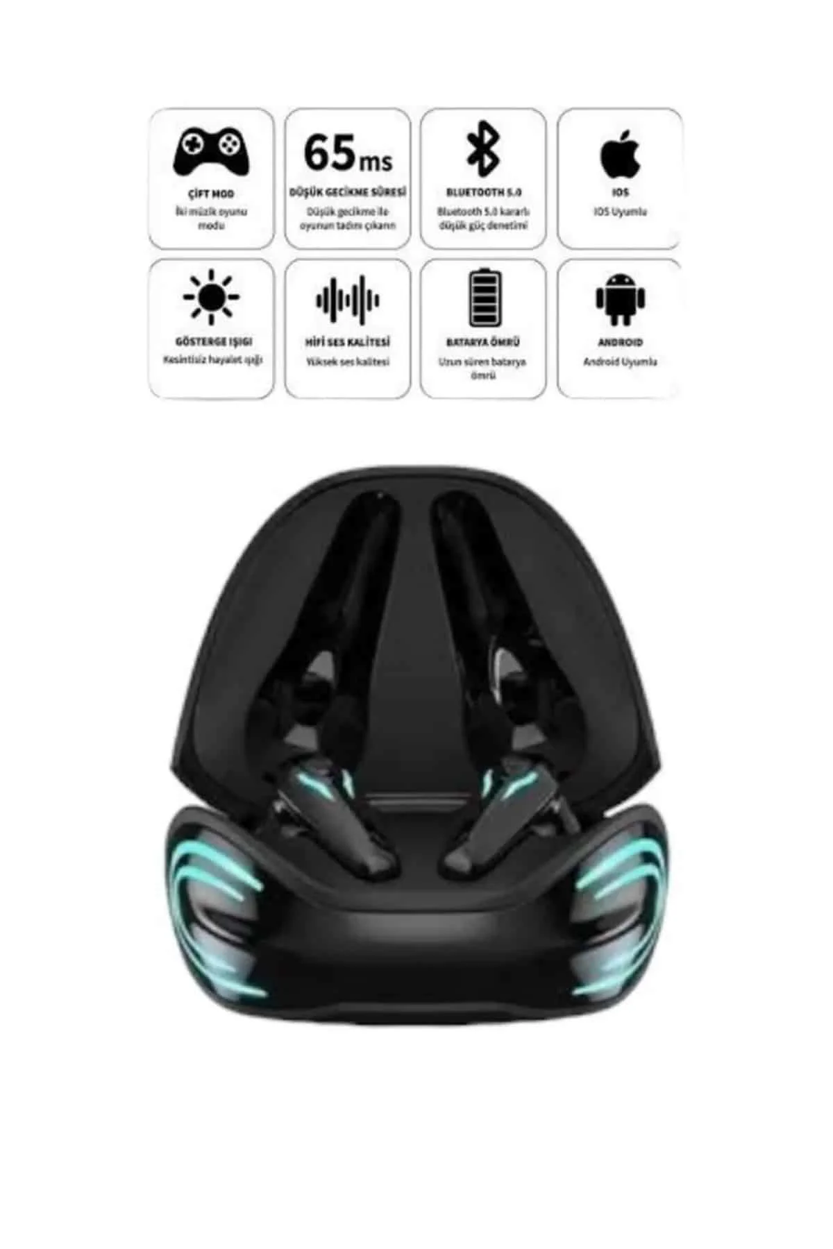 Android ve İOS Uyumlu Bluetooth Kulaklık Gaming Kulaklık Mini