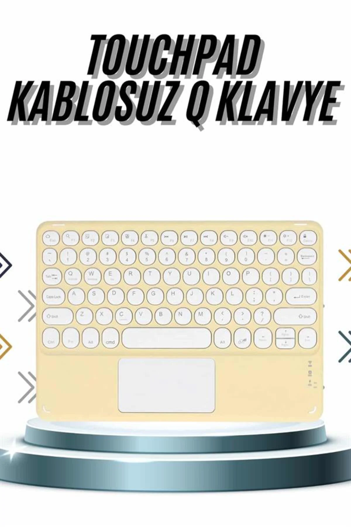 Android ve İOS Uyumlu Bluetooth Klavye Touchpad Slim Kablosuz Wif