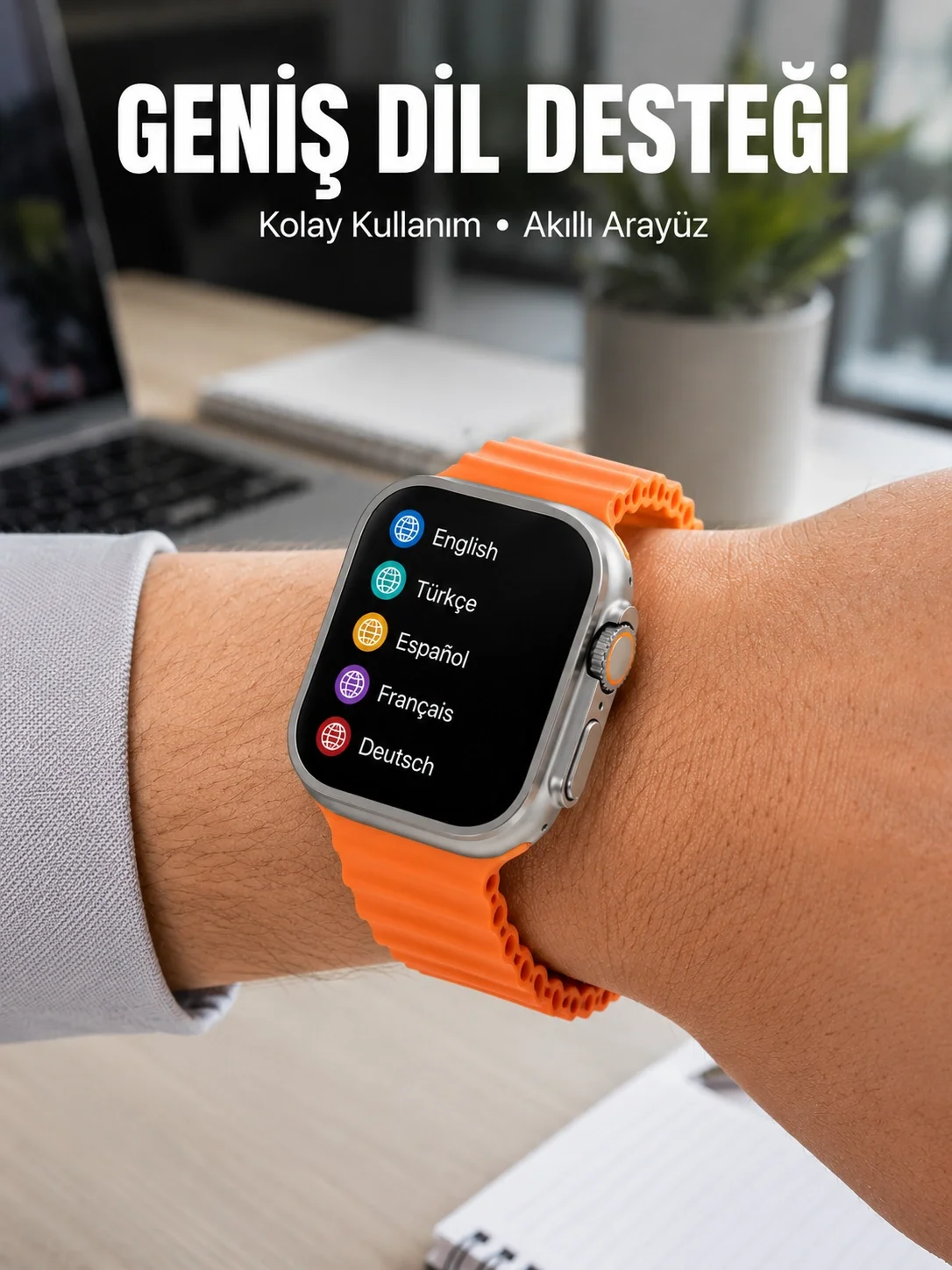 Android ve İOS Uyumlu Uyku ve Sağlık Takibi Yapabilen 3 Kordonlu Akıllı Saat