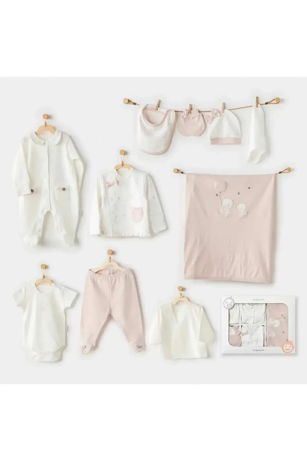 Andywawa Ac25951 Ballerina 10 Parça Hastane Çıkışı Ekru