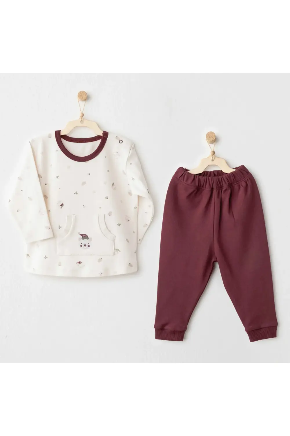 Andywawa Ac26184 My 1 St Wardrobe 2'li Takım Burgundy