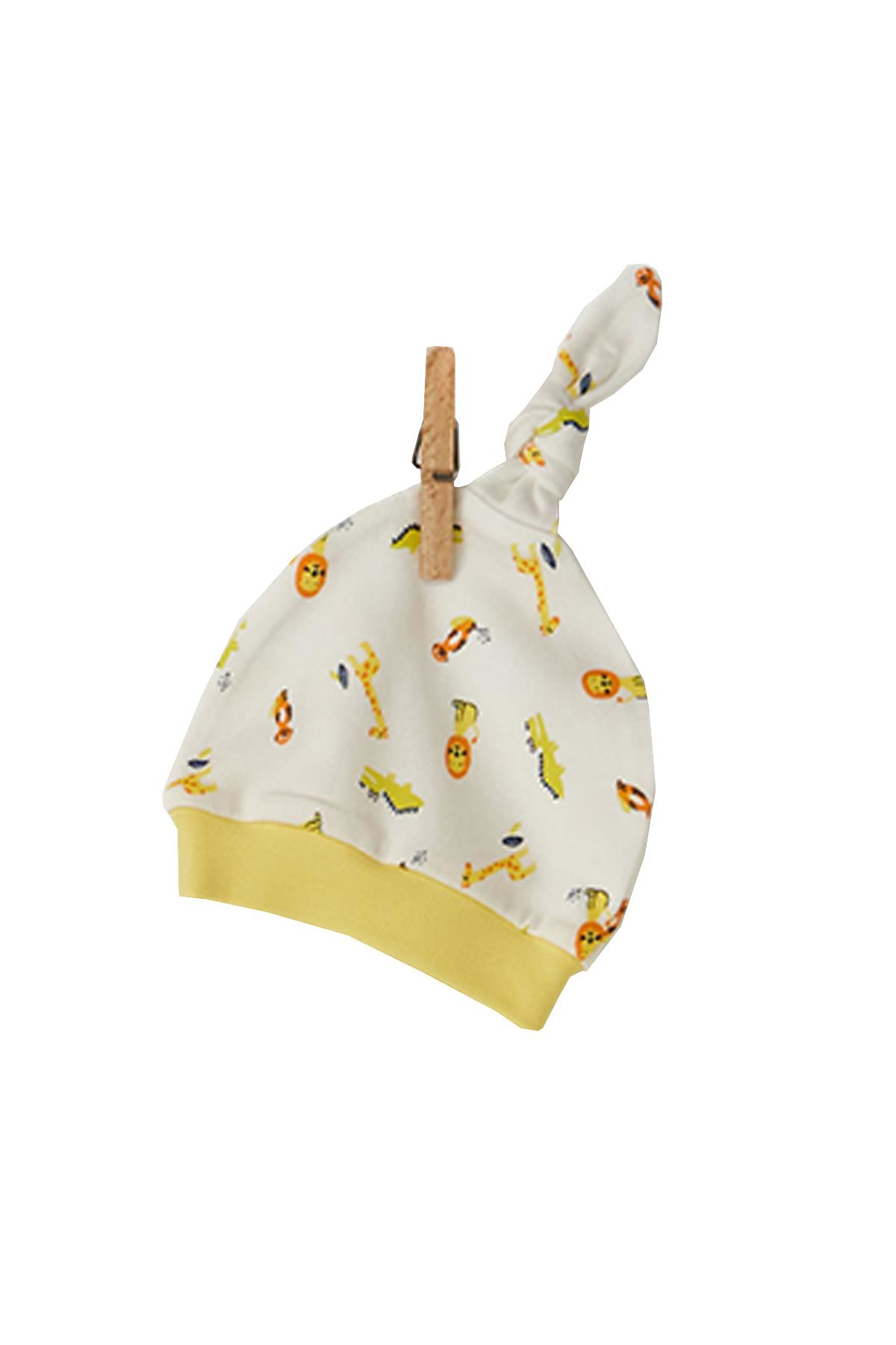 Andywawa  Erkek Bebek Hayvan Motifli 0-3 Ay Hastane Çıkış Seti Ac2