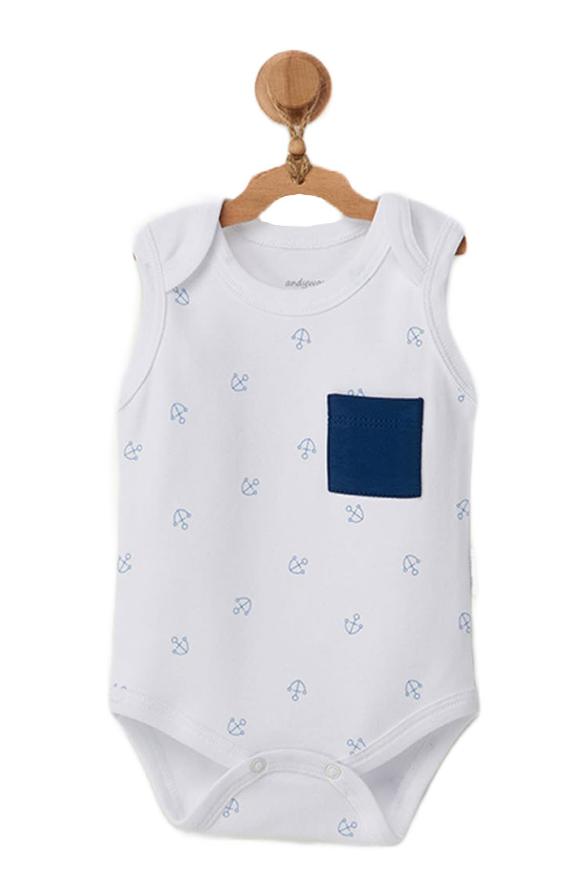 Andywawa Erkek Bebek Deniz Temalı 2Li Badi Seti Ac22636 Andywawa Erkek Bebek Deniz Temalı 2Li Badi Seti Ac22636