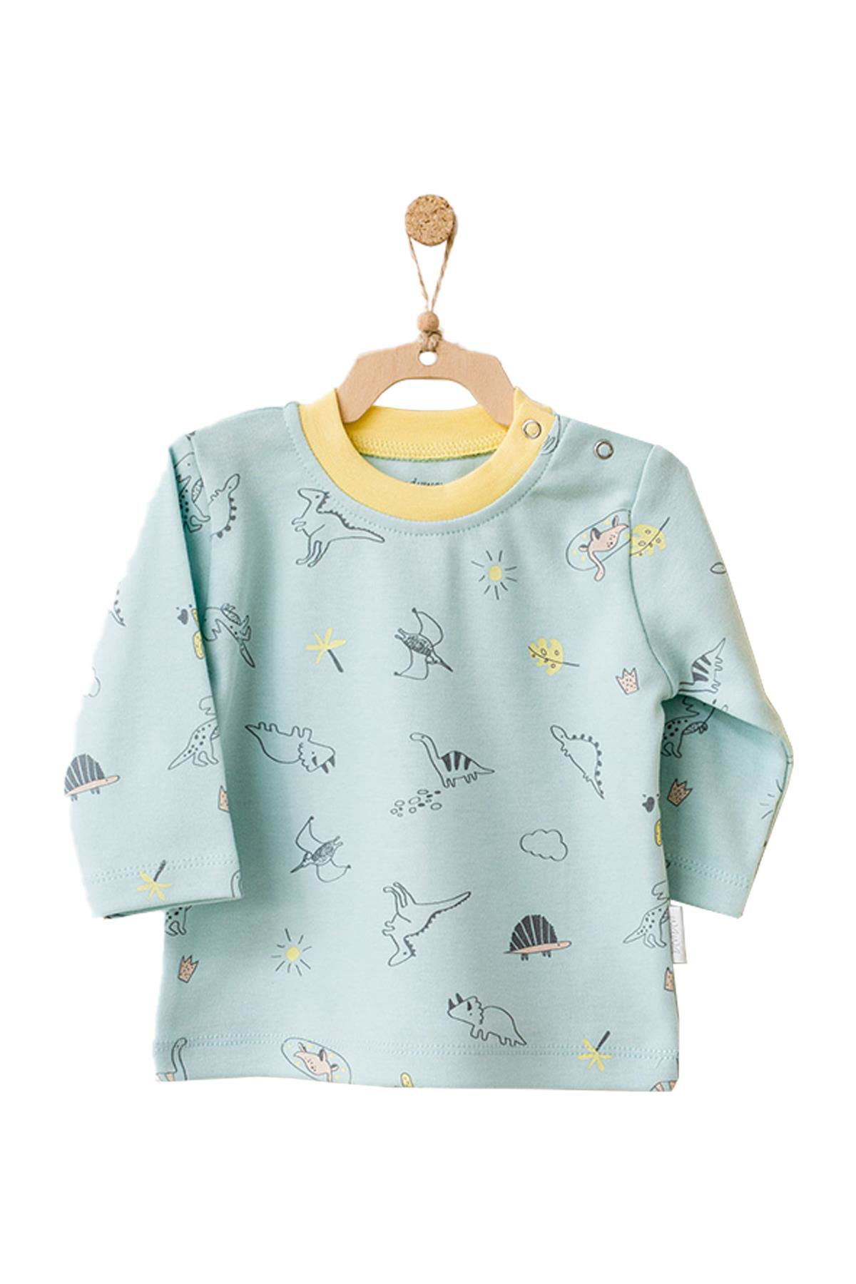 Andywawa  Erkek Bebek Dinazor Desenli 2Li Tişört Takımı Ac21507r