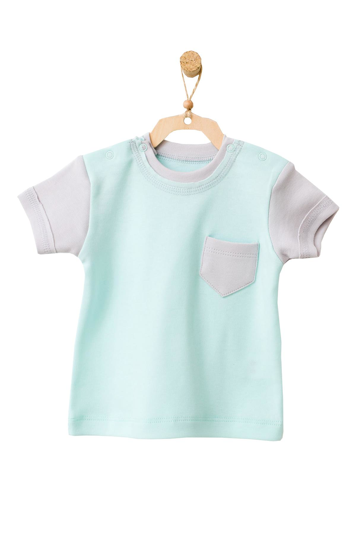 Andywawa  Erkek Bebek Mint Rengi Cepli Alt Üst Şort Takim Ac21772r