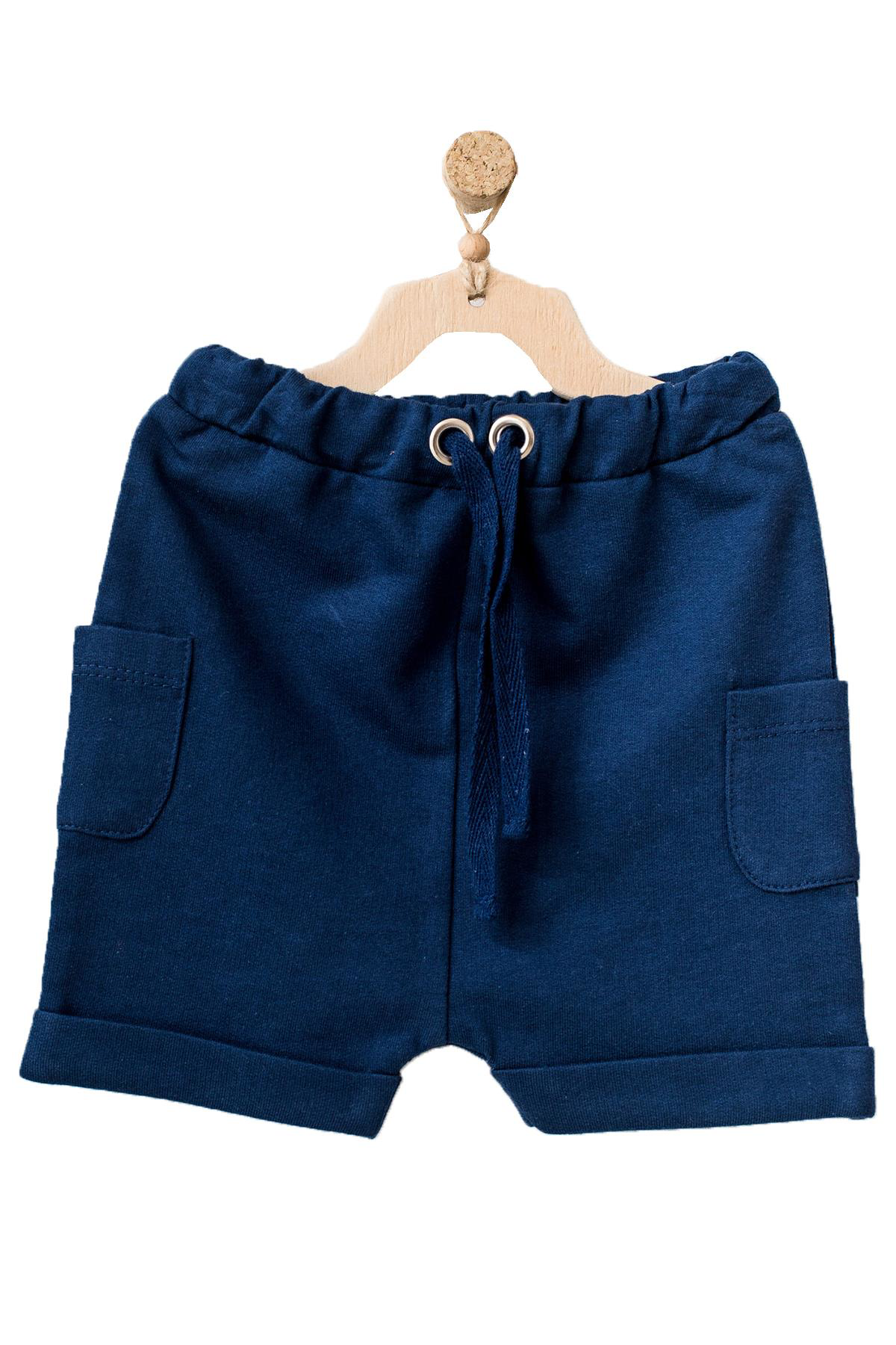 Andywawa  Erkek Bebek Lacivert Bagcıklı Cepli Şort Ac21875r