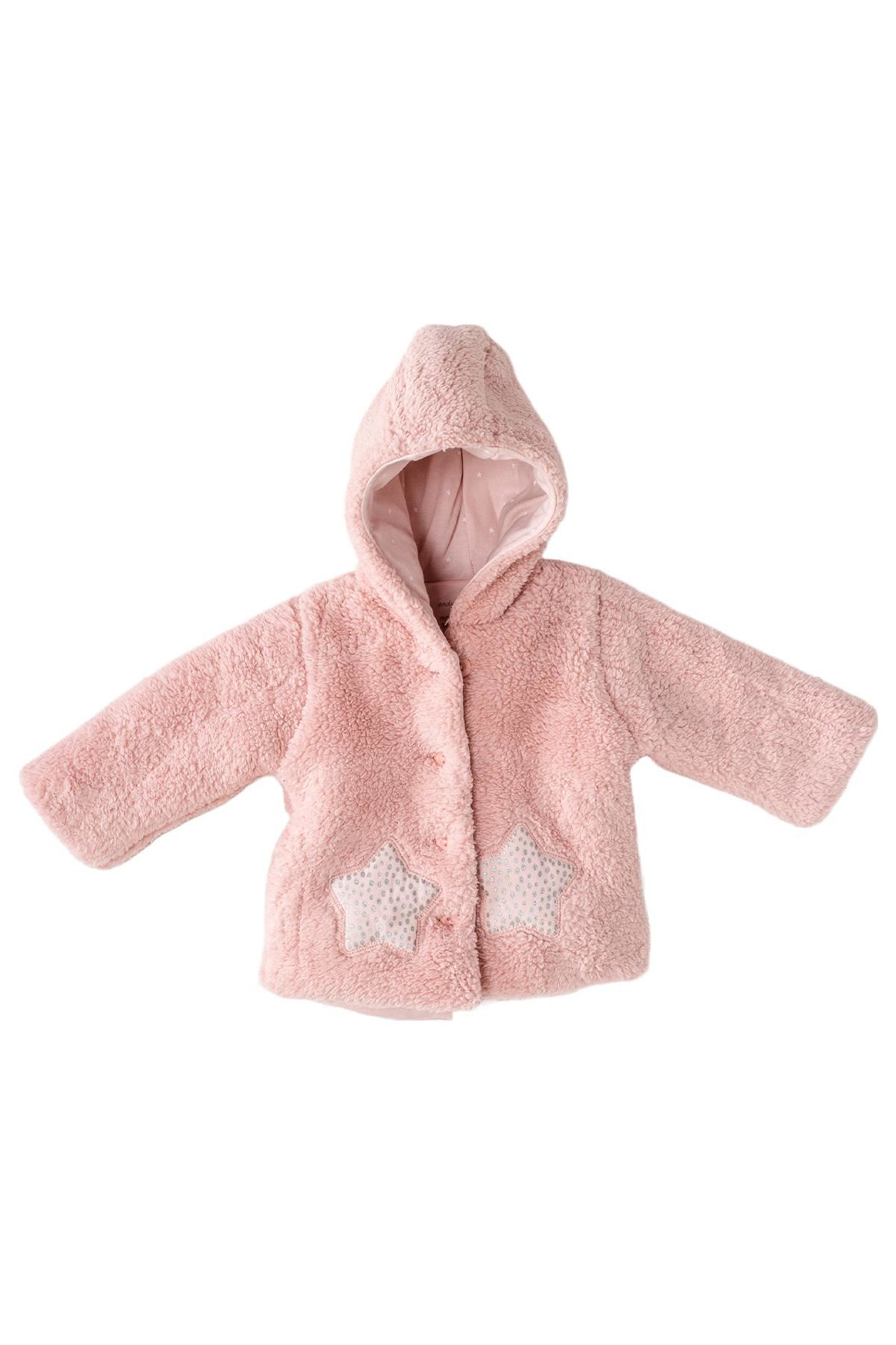 Andywawa  Kız Bebek Yıldız Kabartmalı Welsoft Pembe Mont Ac23159