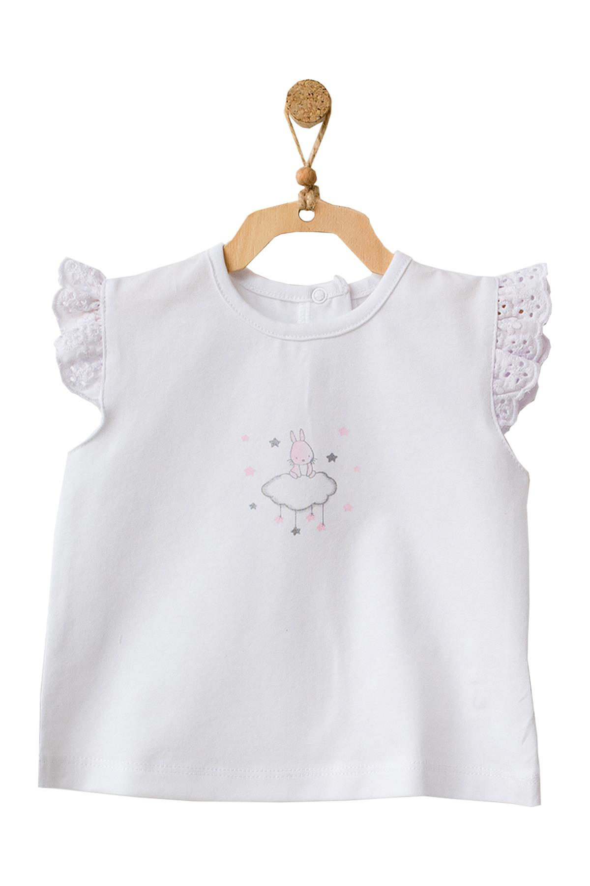 Andywawa  Kiz Bebek Tavşan Desenli Alt Üst Gri Takim Ac21632r