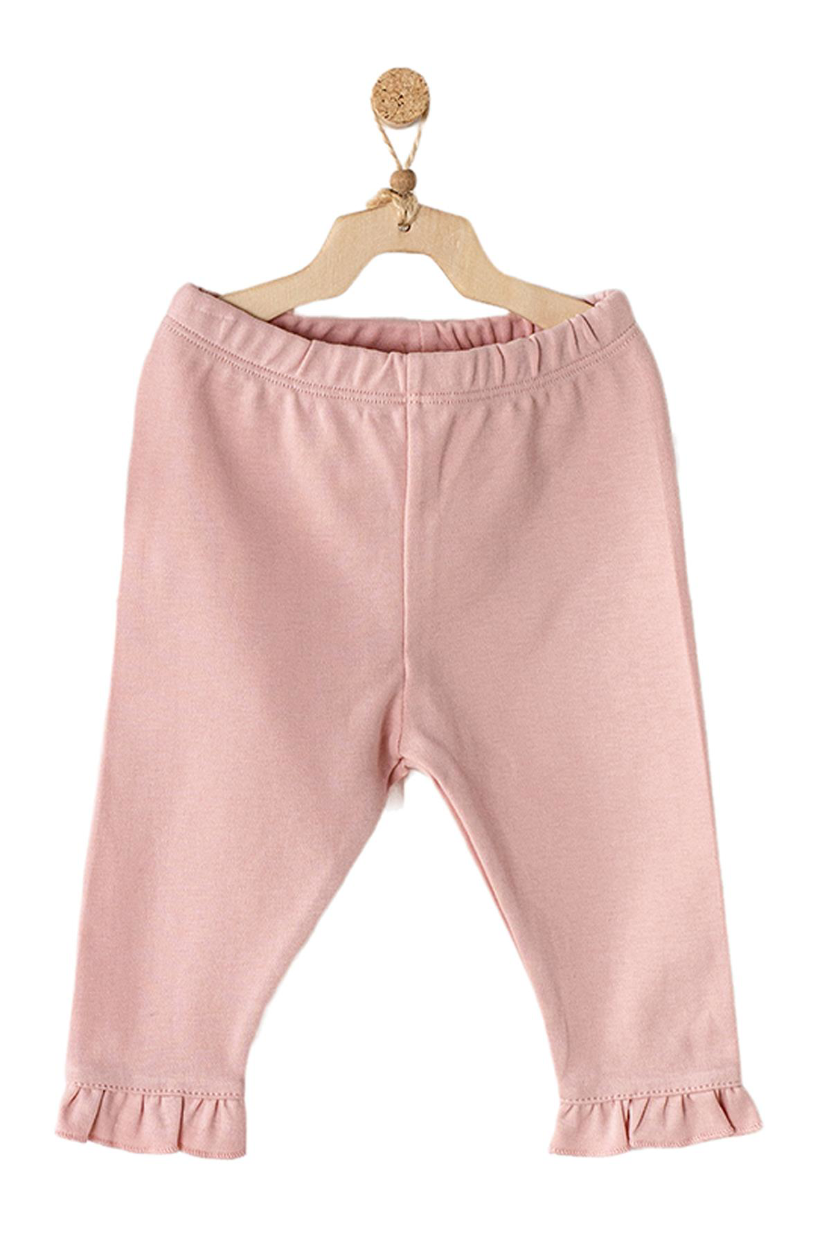 Andywawa  Kiz Bebek Fiyonk Detayli Pembe Alt Üst Bebek Takim Ac230