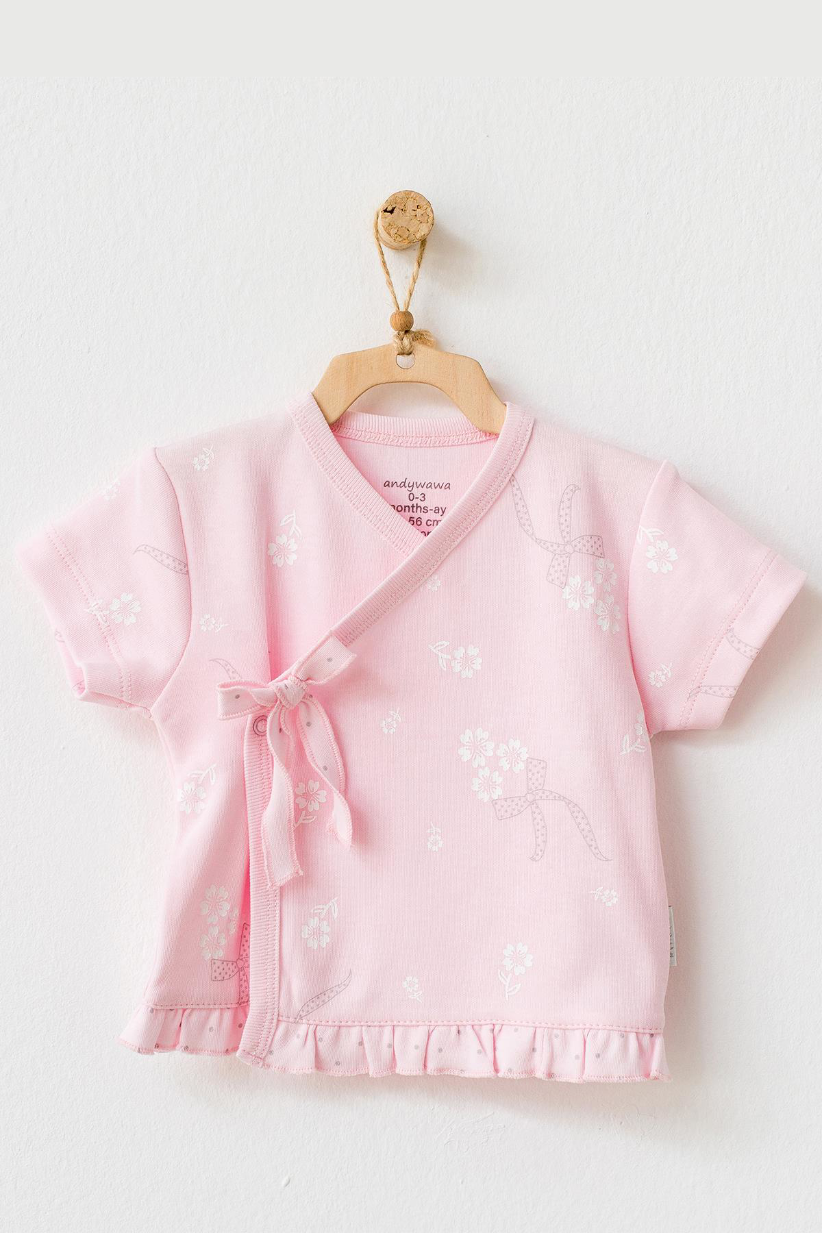 Andywawa Kız Bebek Pembe Fiyonk Desenli Tekli Zıbın Ac21807 Andywawa Kız Bebek Pembe Fiyonk Desenli Tekli Zıbın Ac21807