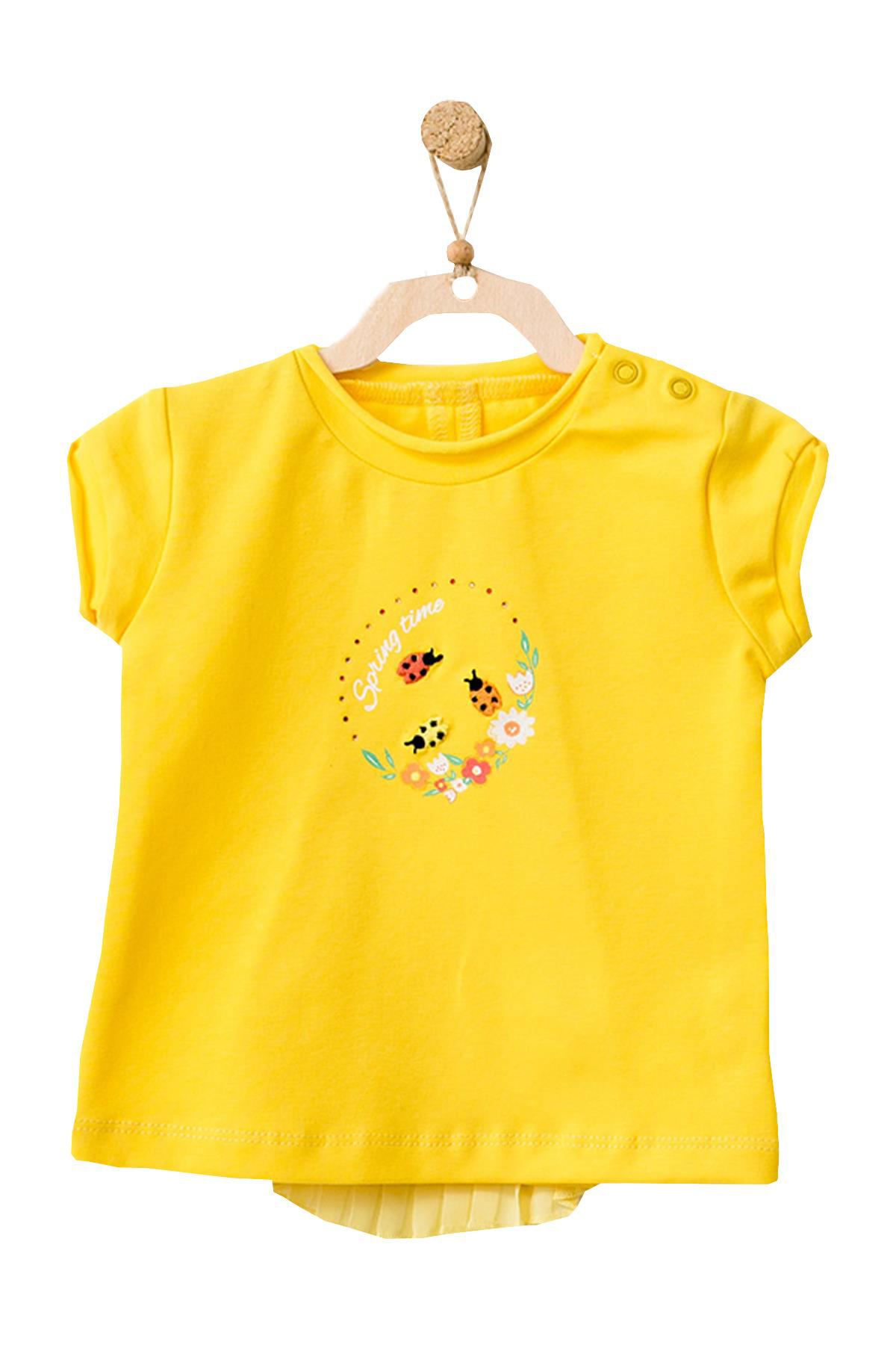 Andywawa  Kiz Bebek Çiçek Motifli Çok Renkli Alt Üst Takim Ac21834