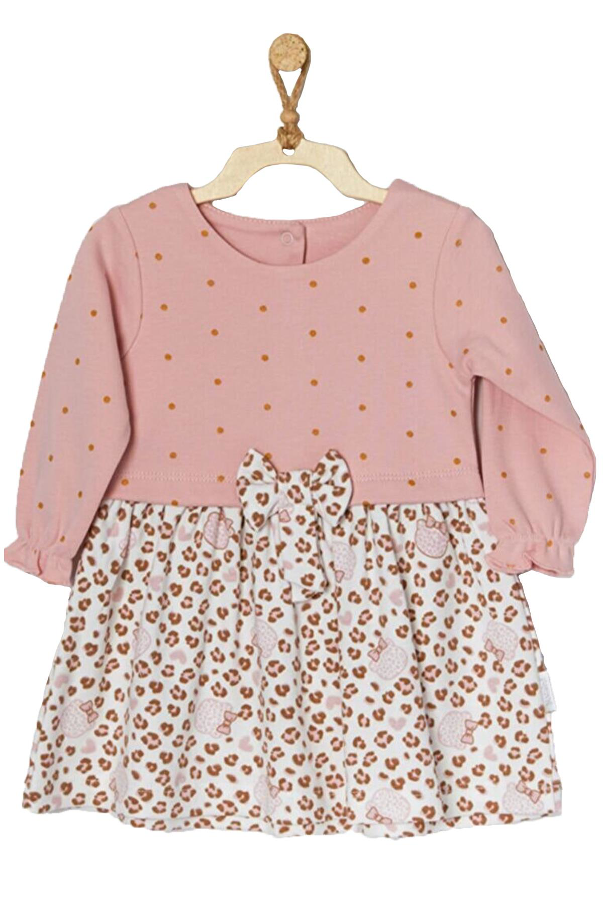 Andywawa  Kız Bebek Pembe Leopar Desenli 2Li Takım Set Ac22057r