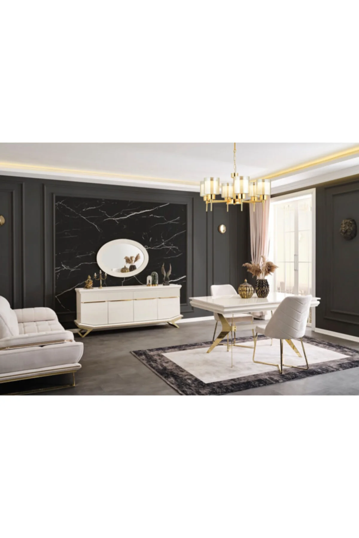 ANGEL GOLD MDF YEMEK ODASI TAKIMI Fiyatı, Yorumları ve Özellikleri