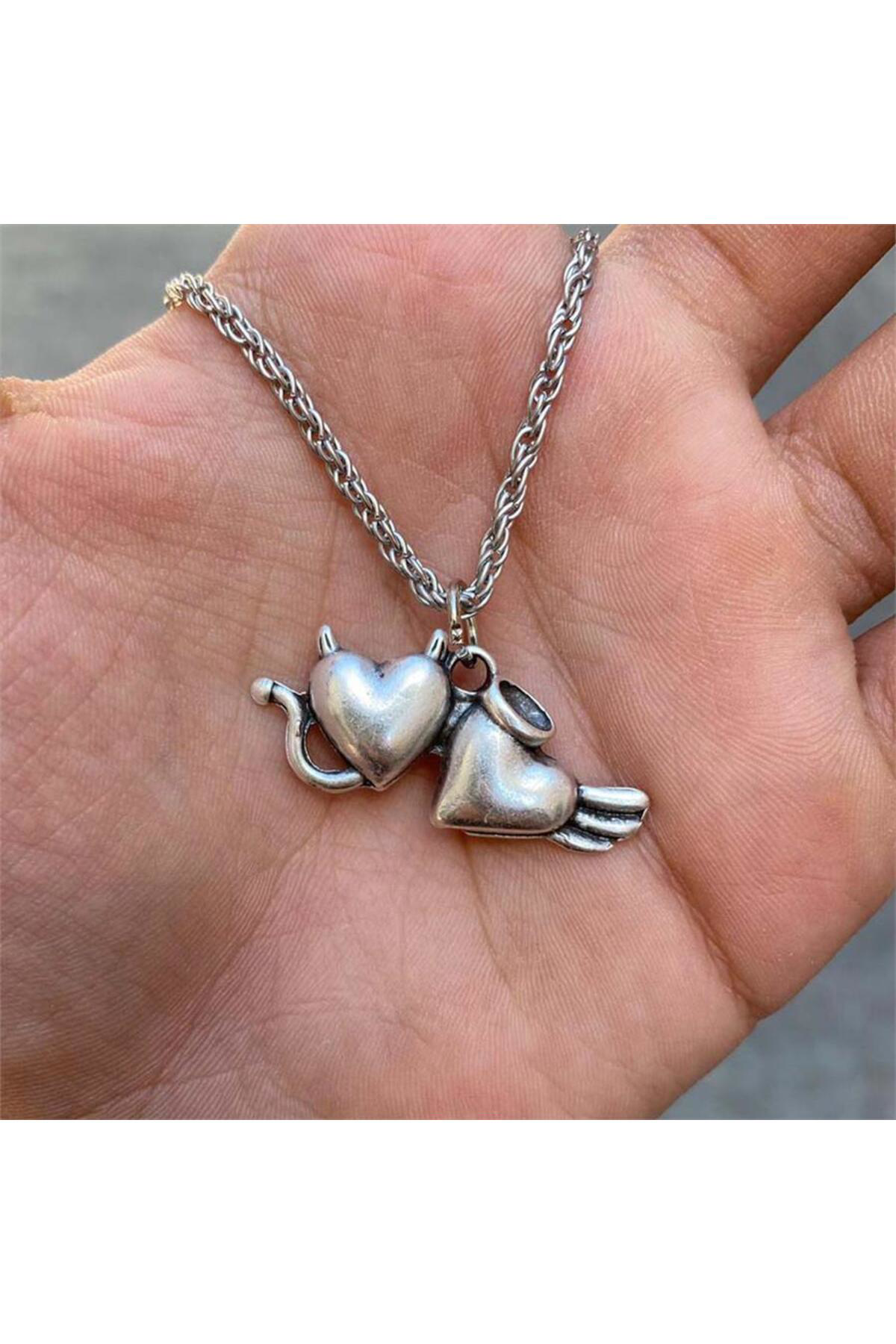 Angel Hearts Couple Zincirli Kolye