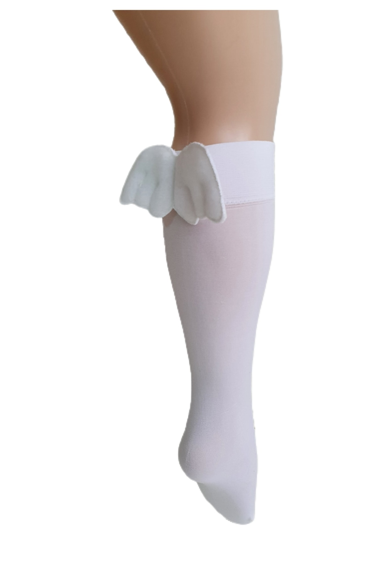 Angel Kanat Aksesuarlı Çocuk Dizaltı Çorap