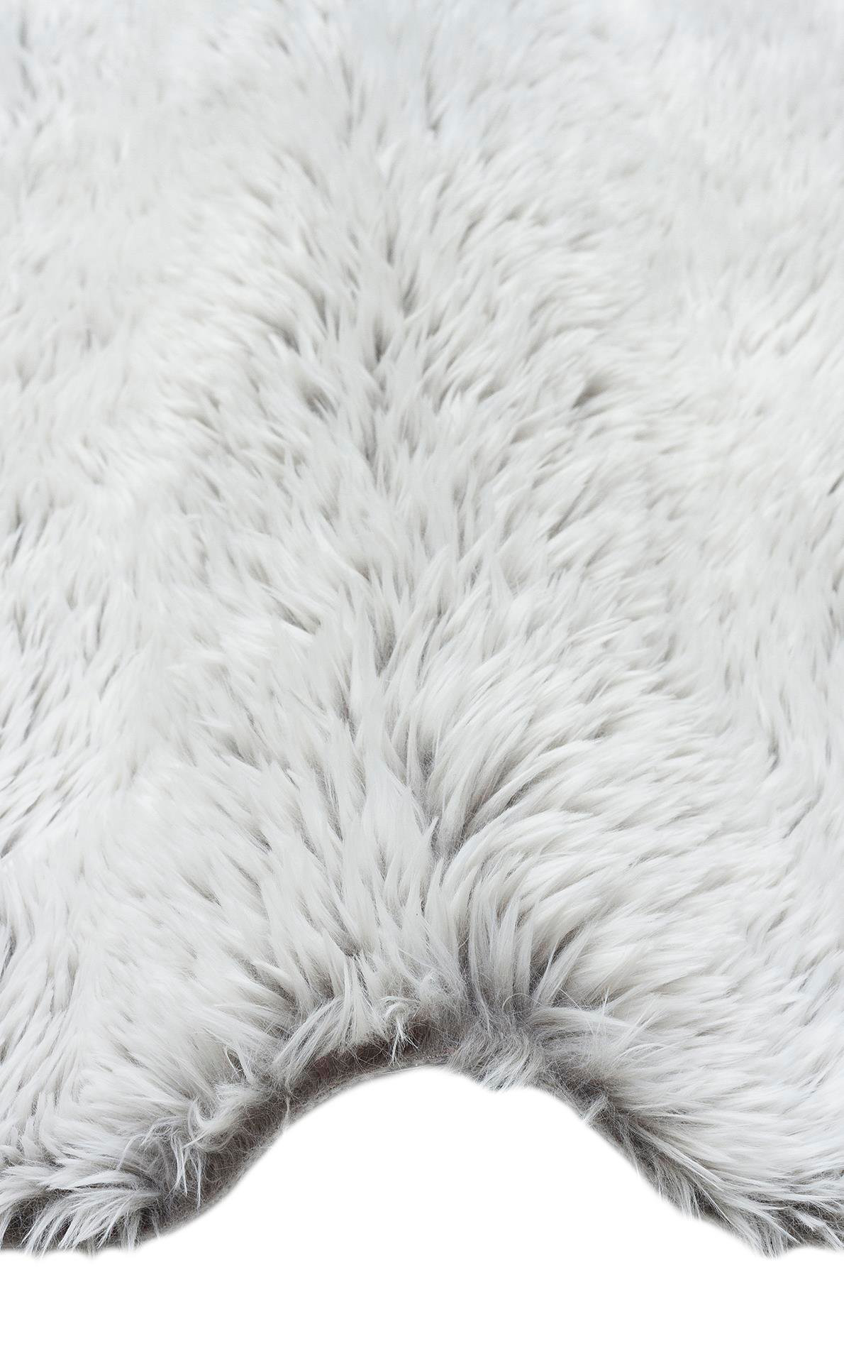Angora Koleksiyonu Uzun Tüylü Suni Kürk Halı ANG Plain Gri Angora Koleksiyonu Uzun Tüylü Suni Kürk Halı ANG Plain Gri