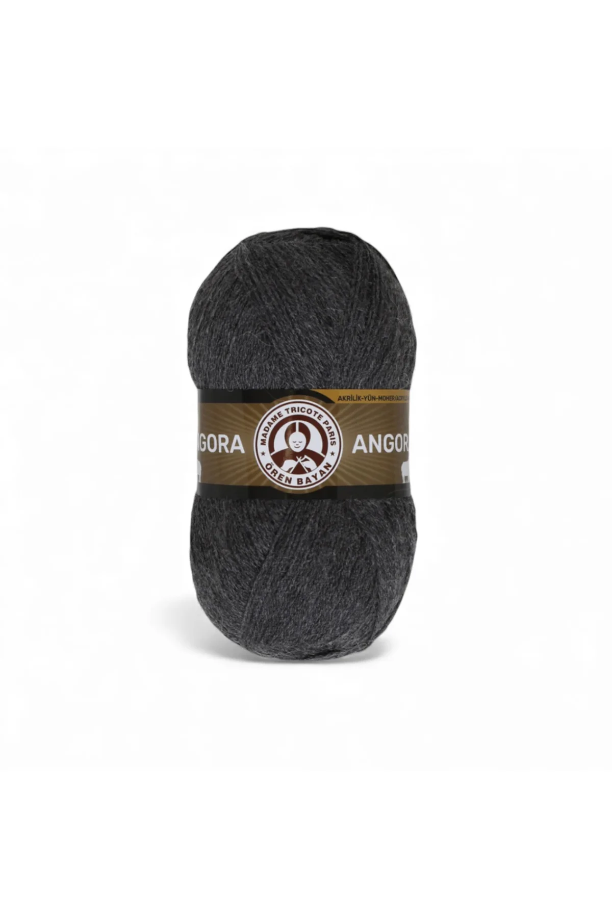 Angora Koyu Gri El Örgü İpi - 009