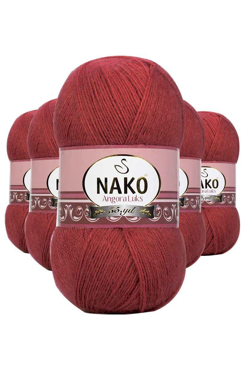 Angora Lüks El Örgü İpi Bordo – 5 Adet Premium Örgü İpi | Nako Tarzı Şiş & Tığ İpi Fiyatı, Yorumları ve Özellikleri
