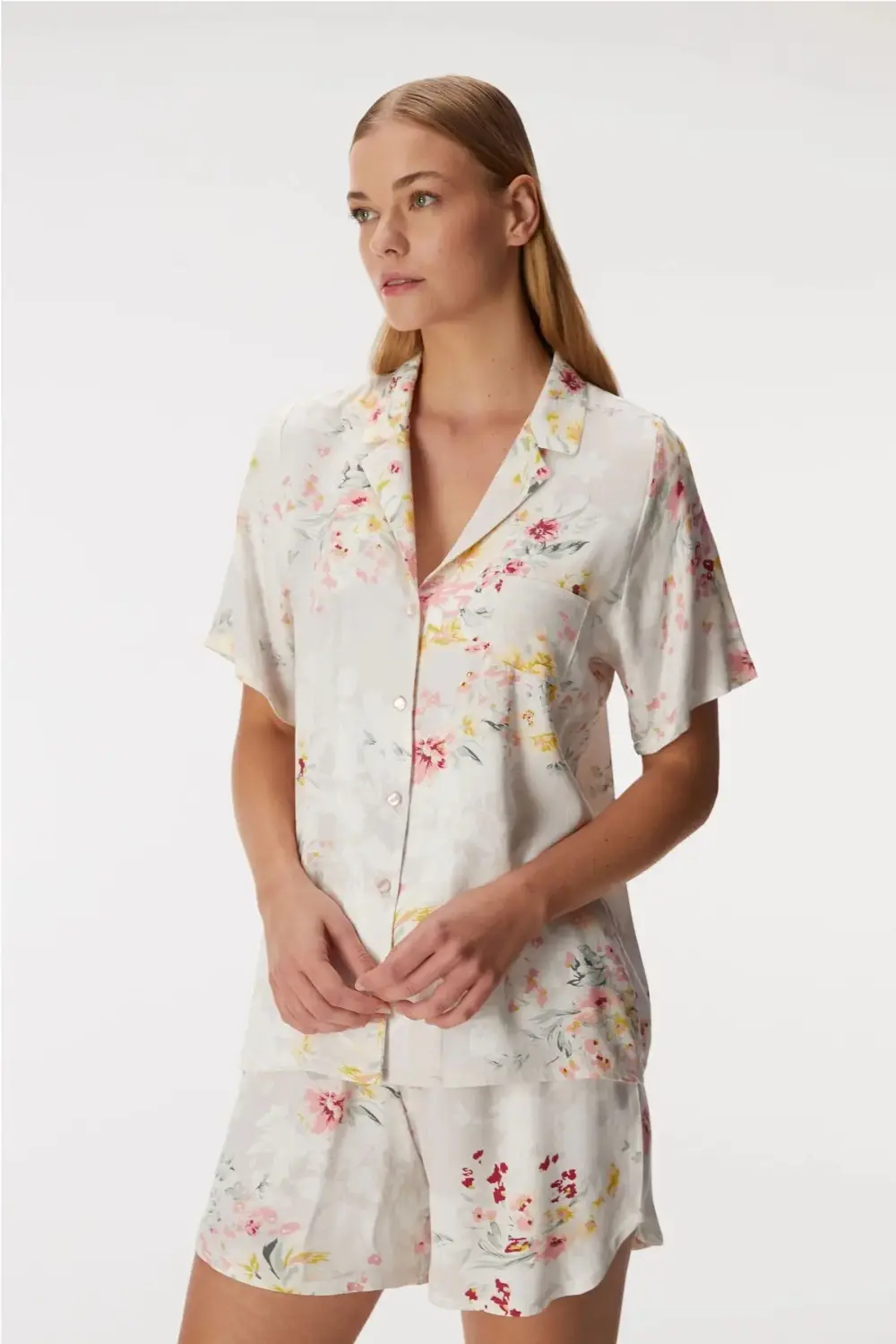 Anıl 11355 Kadın Kısa Kol Gömlek Ve Şort Takım