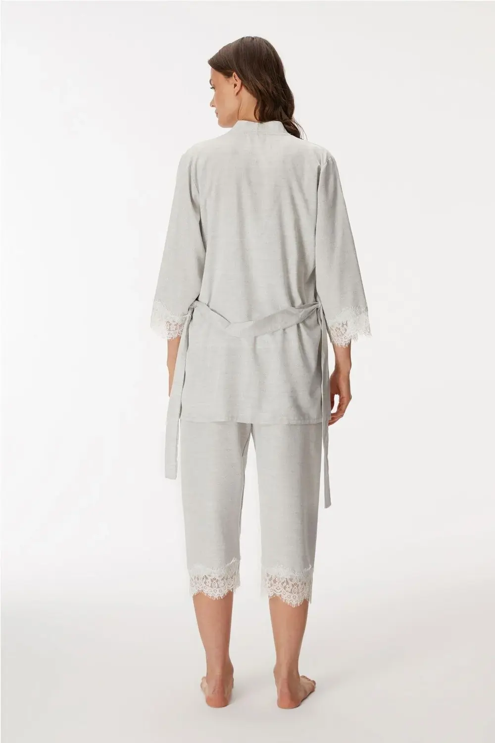 Anıl 11403 Sabahlık, Atlet ve Pantolon Takım - GRI - XL