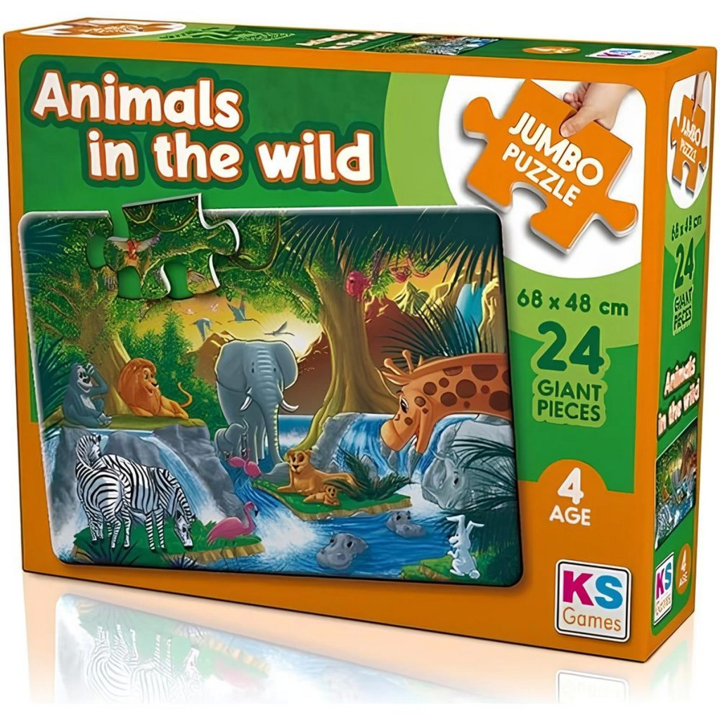 Animal In The Wild Jumbo 24 Parça Puzzle