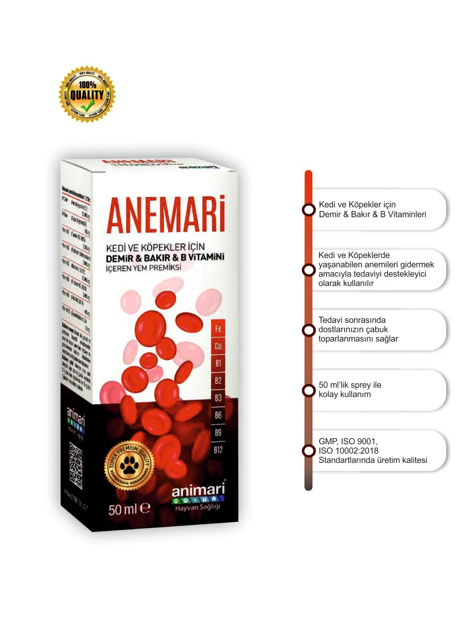 Demir Bakır B vitamini damlası 50 ml