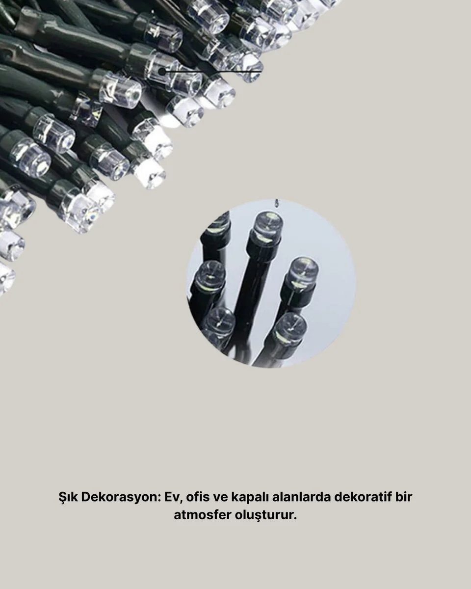 Animasyonlu LED Işıklı 10 Metre Uzaktan Kumandalı Dekoratif Işık - Parti ve Etkinlik Aydınlatması