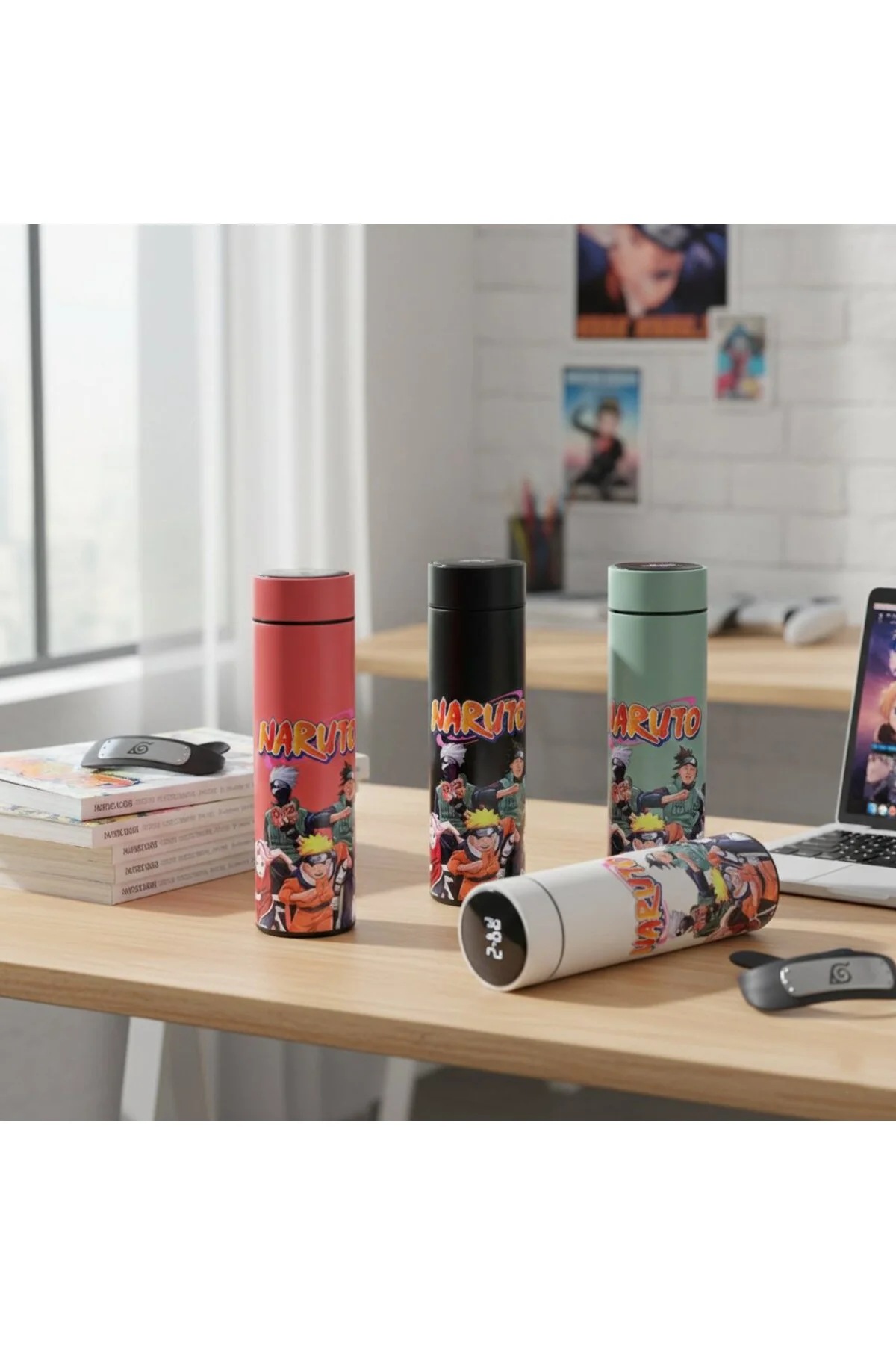 Anime Baskılı Dijital Göstergeli Termos 500 ml Model 3