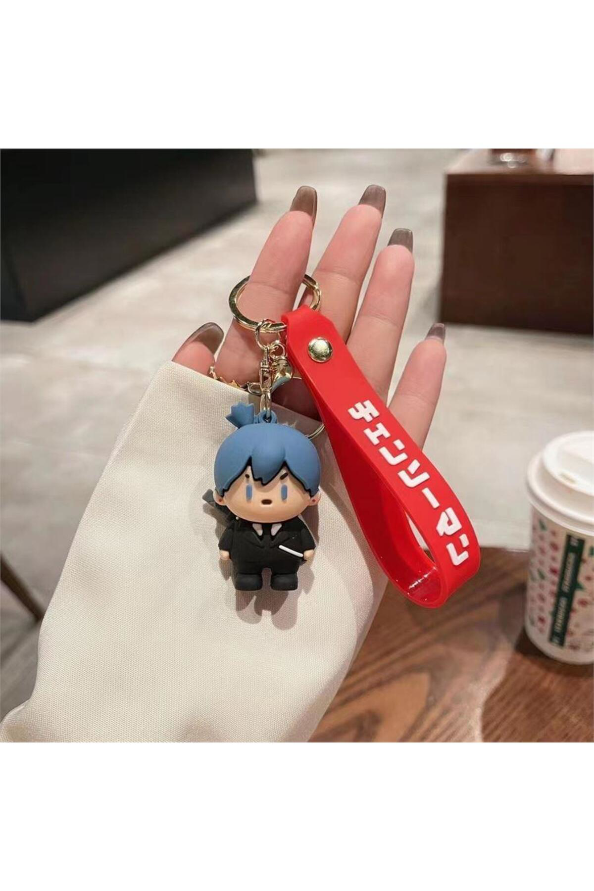 Anime Chainsaw Man - Aki Hayakawa Mini Figür Silikon Anahtarlık