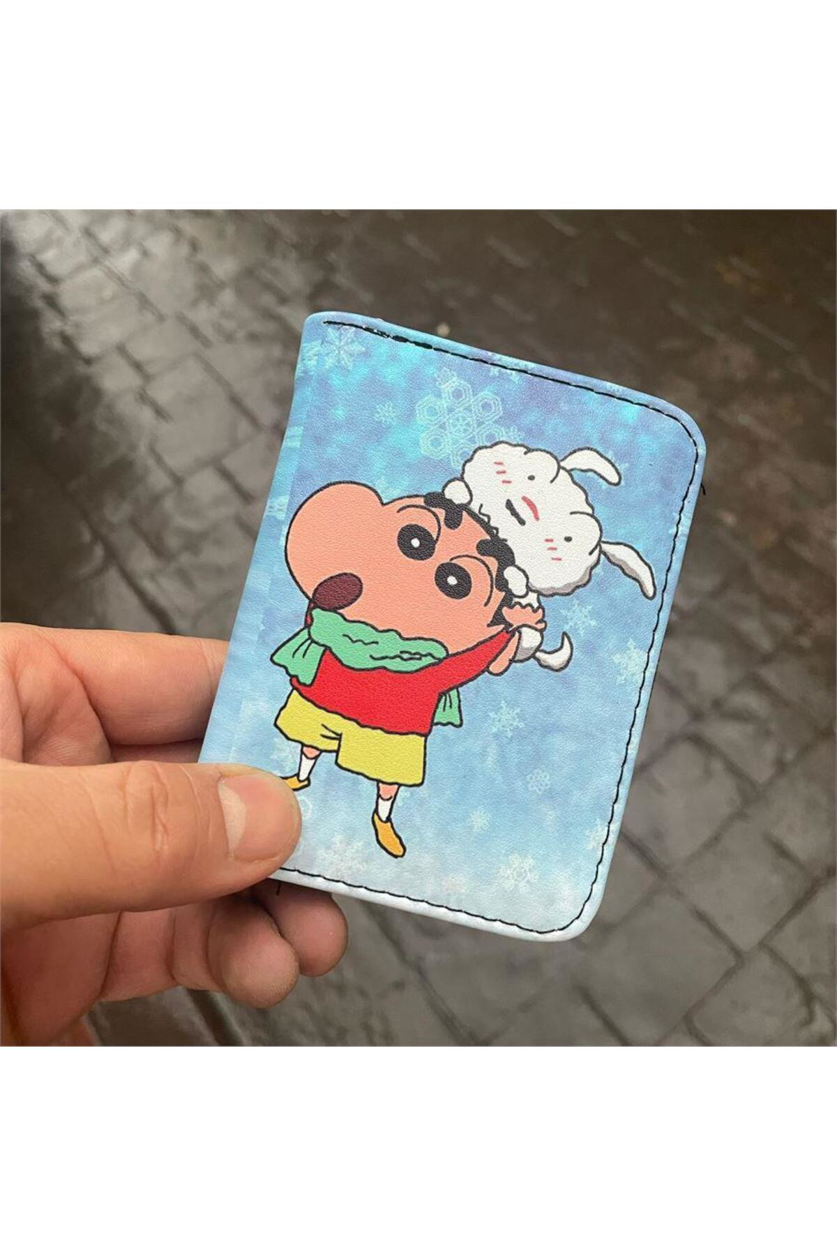 Anime Crayon Shin-Chan Shinnosuke Nohara&Shiro Happy Kısa Cüzdan