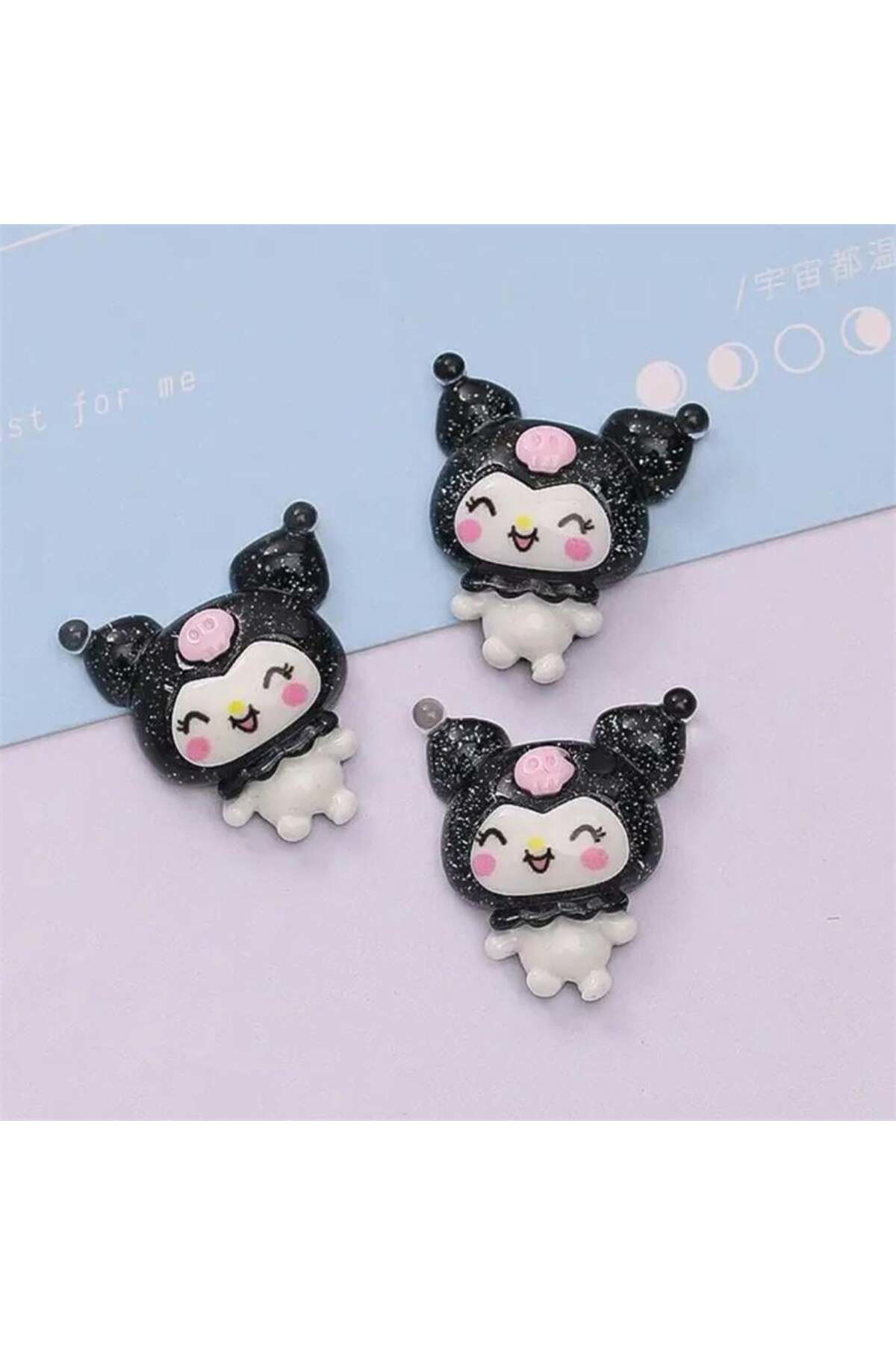 Anime Harajuku Kuromi Smiley Face Yüzük
