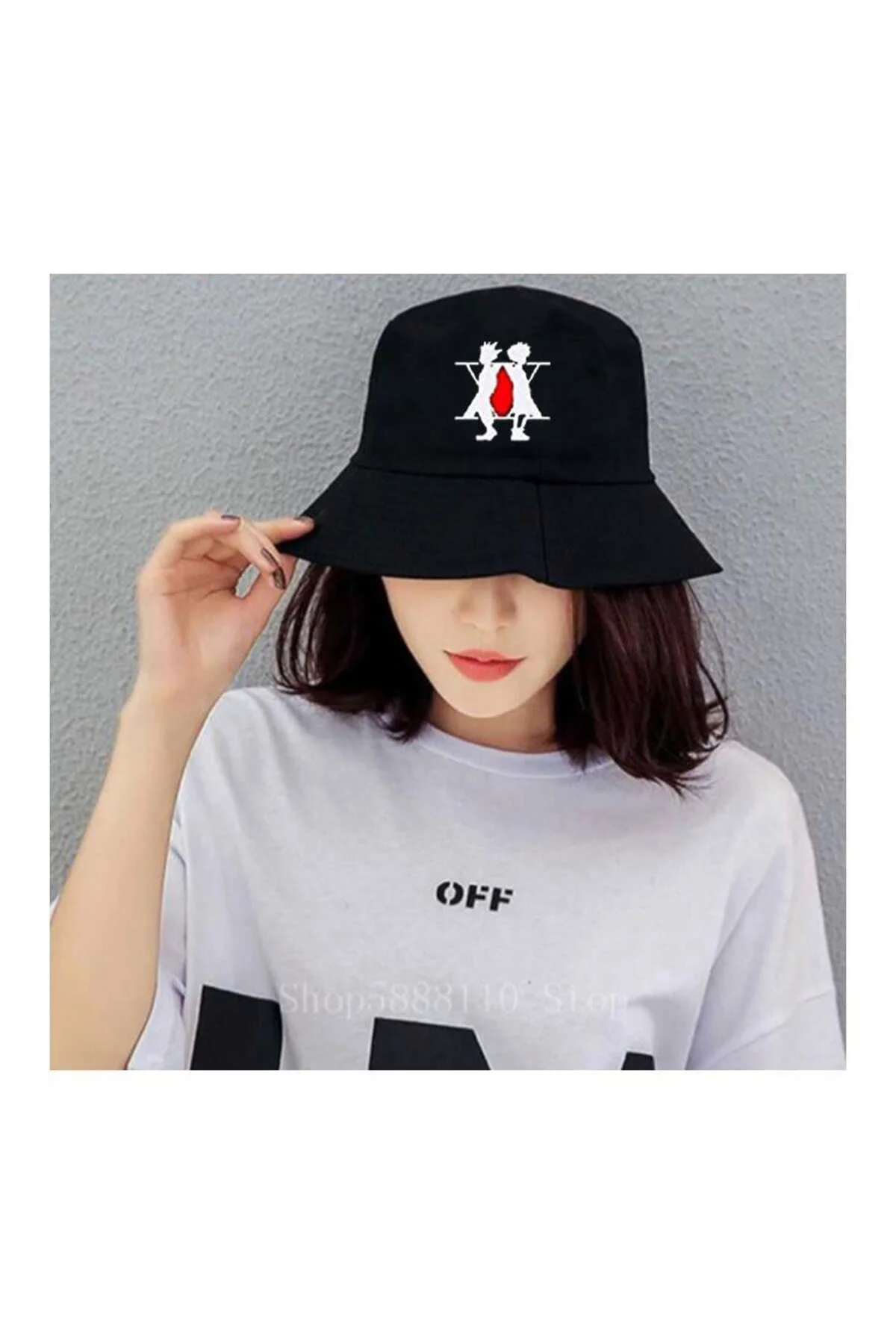 Anime Hunter X Hunter Siyah Bucket Şapka